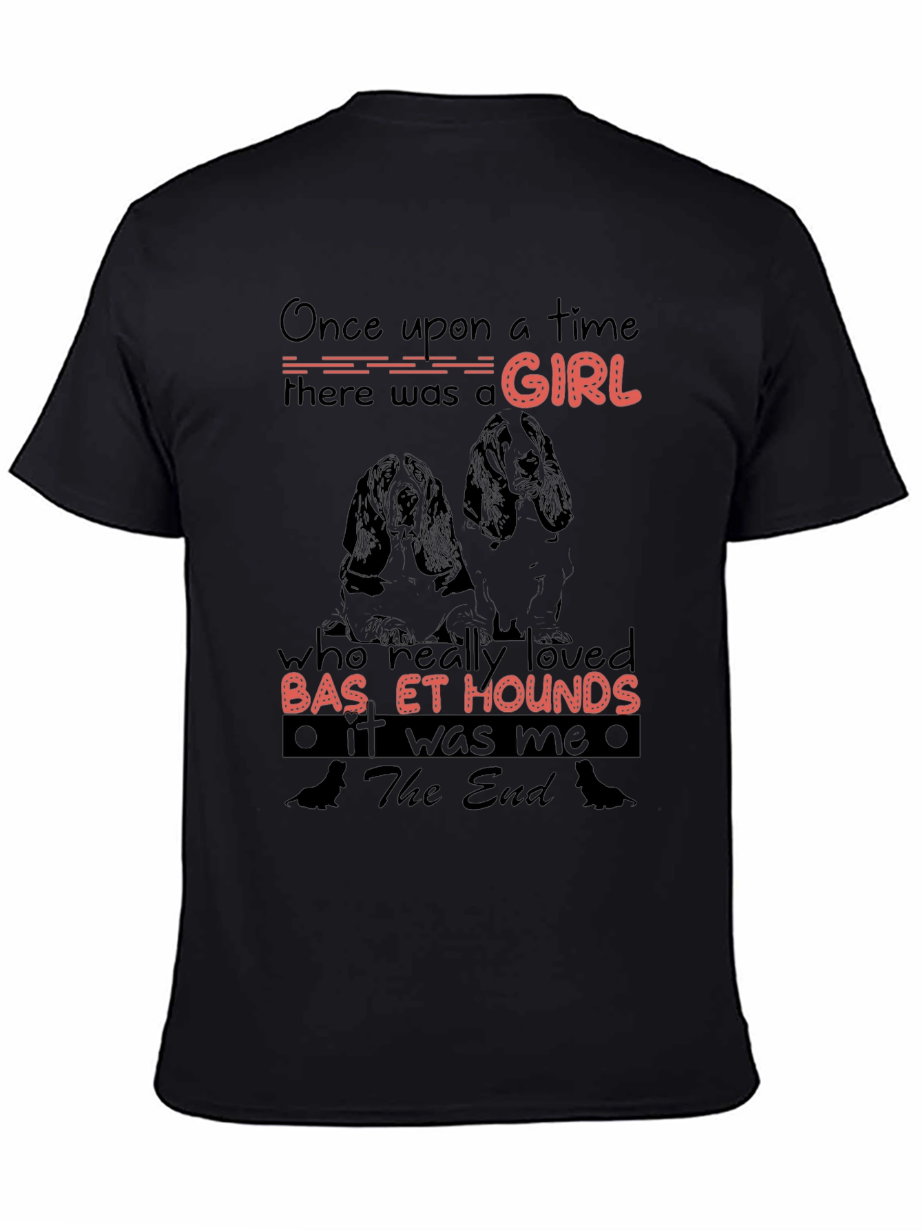 Basset Hound Lover T-Shirt Once Upon a Time Girl