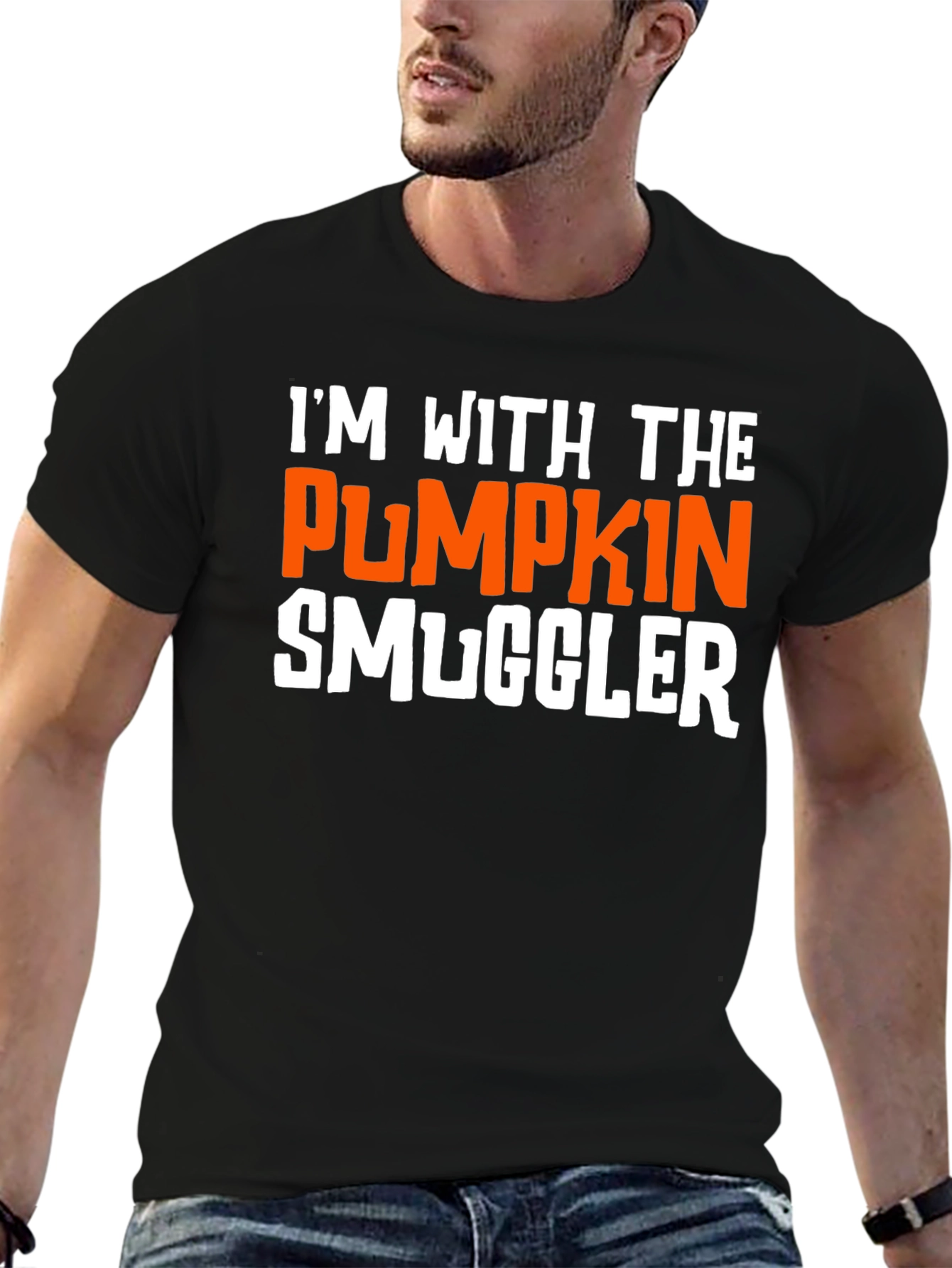 Pumpkin Smuggler Graphic T-Shirt - Halloween Funny Tee