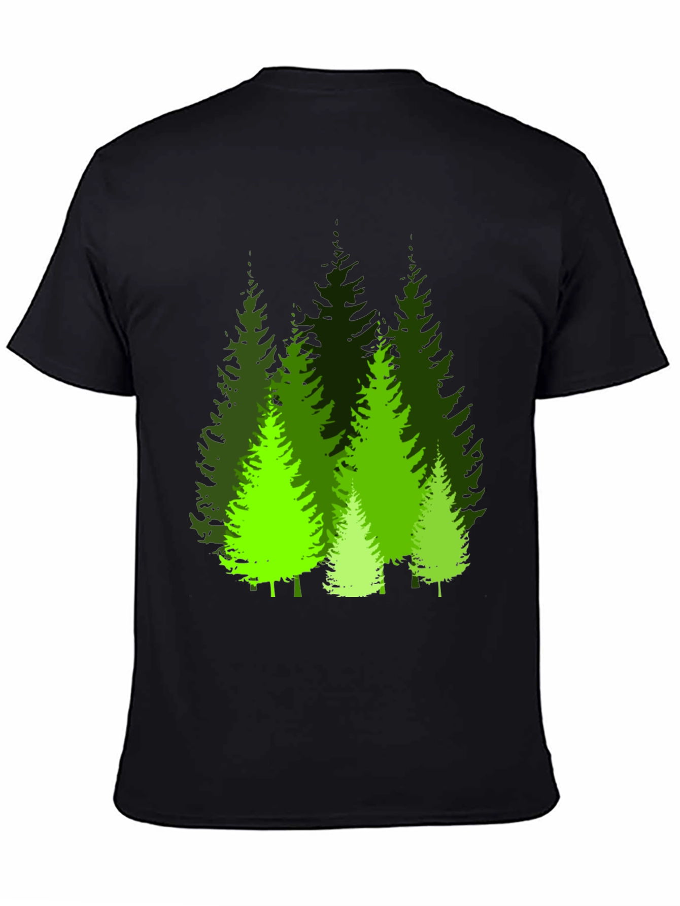 Evergreen Forest Graphic Tee - Black