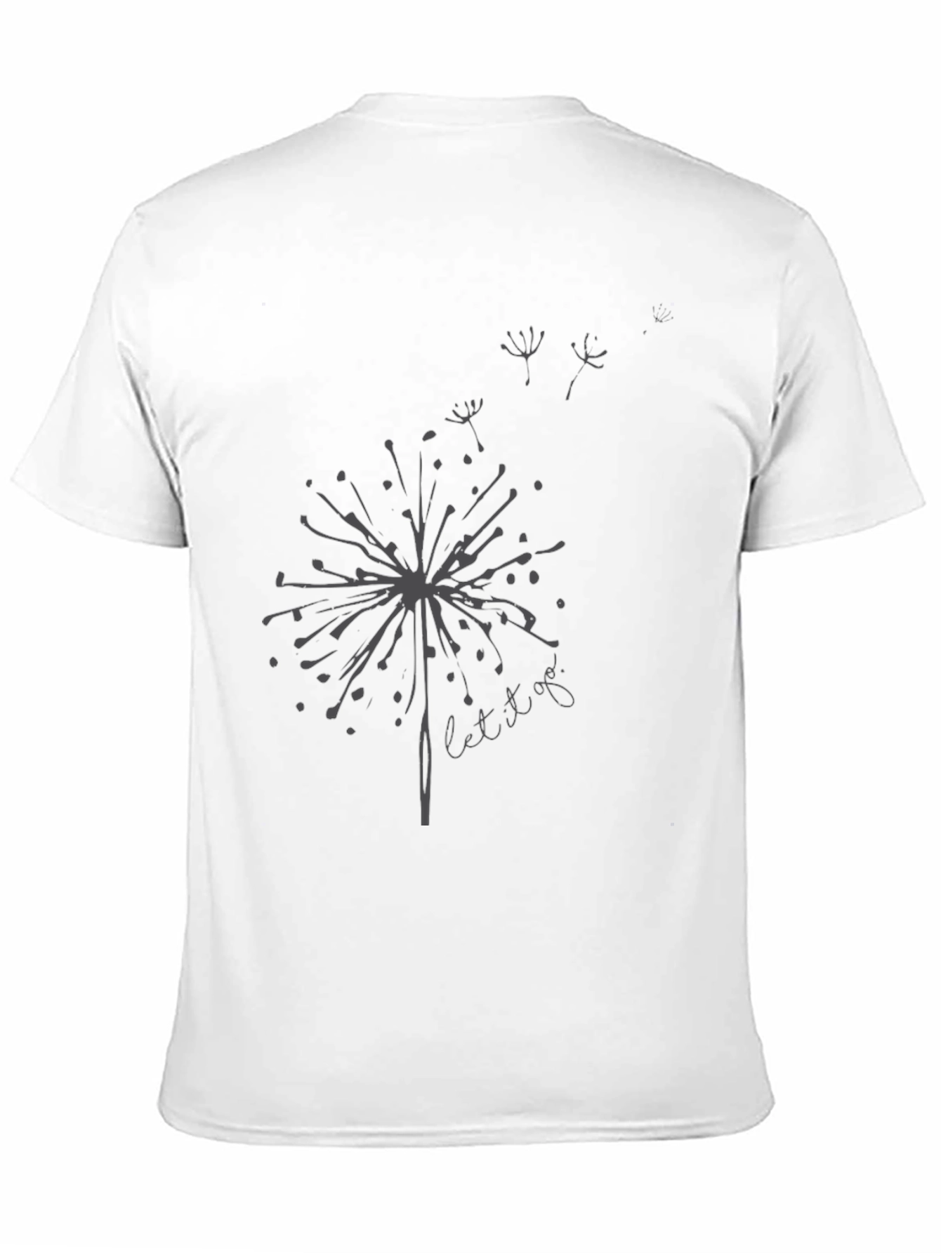 Dandelion Let It Go Black T-Shirt