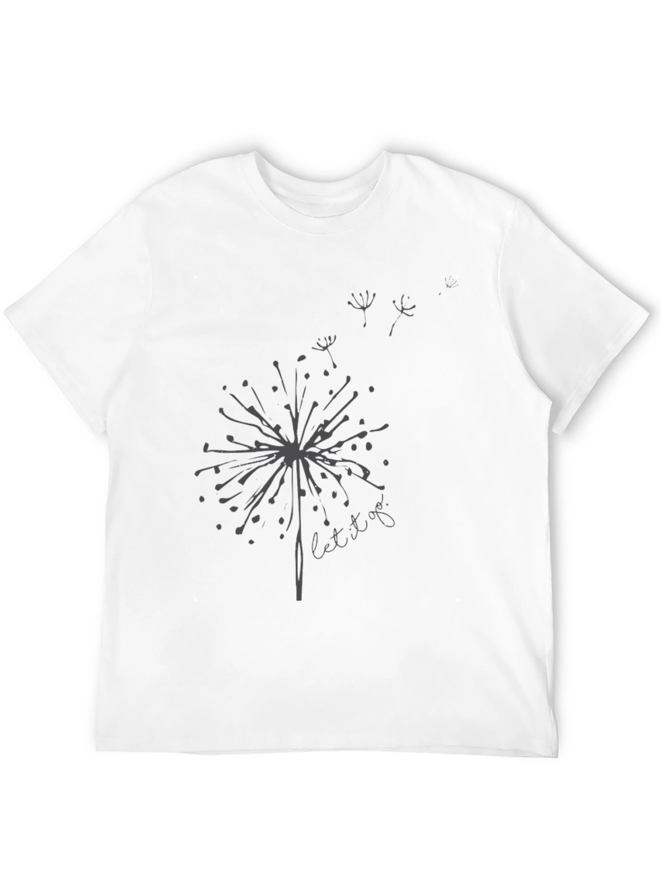 Dandelion Let It Go Black T-Shirt