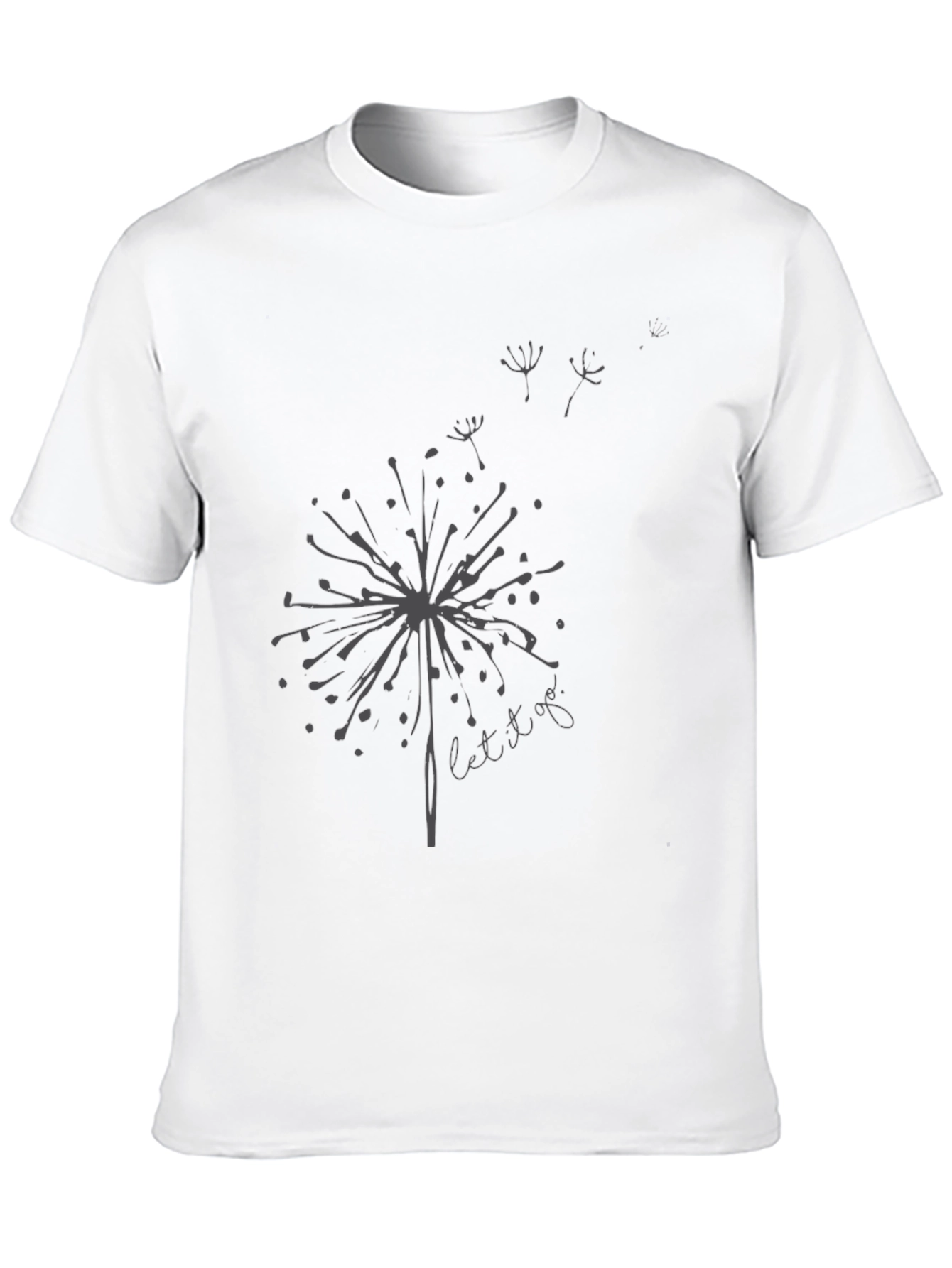Dandelion Let It Go Black T-Shirt
