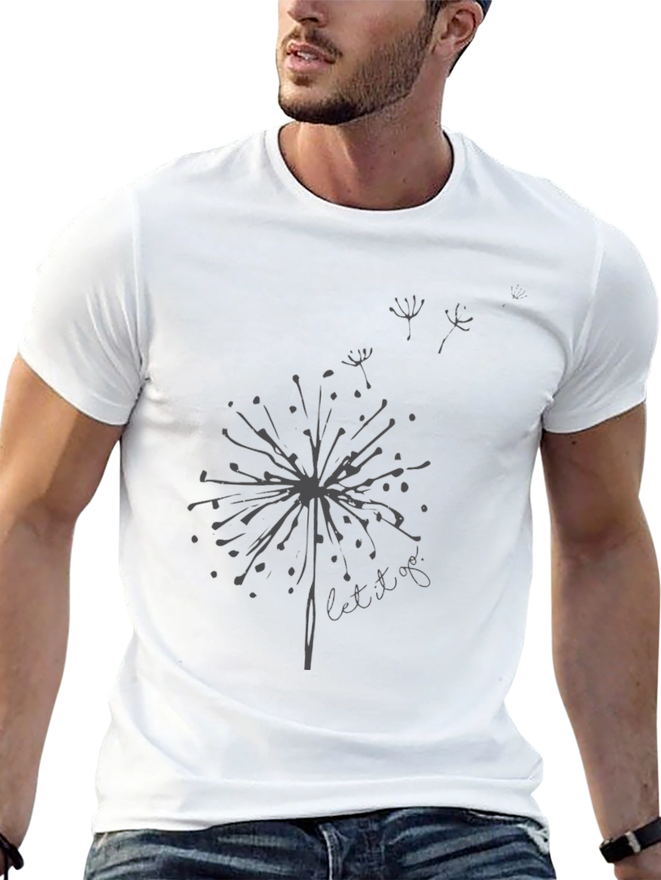 Dandelion Let It Go Black T-Shirt