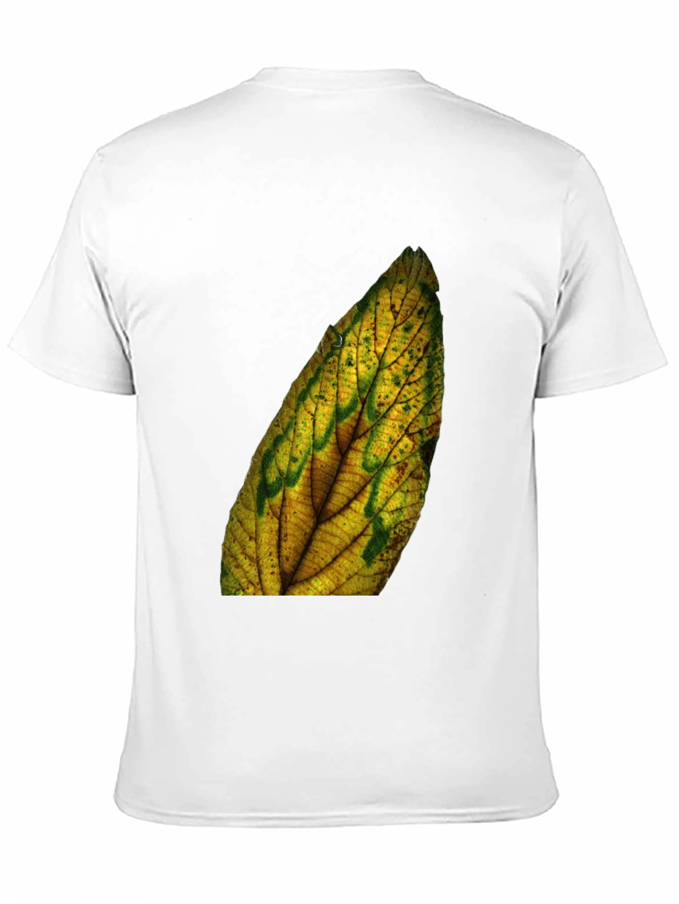 Leaf Print Black Tee - Nature Inspired Style