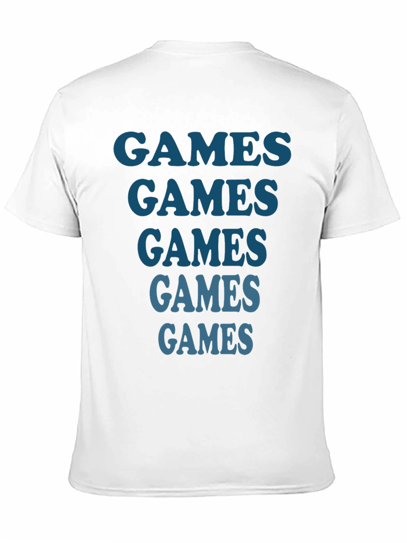 Games Tee - Repeated Text Design