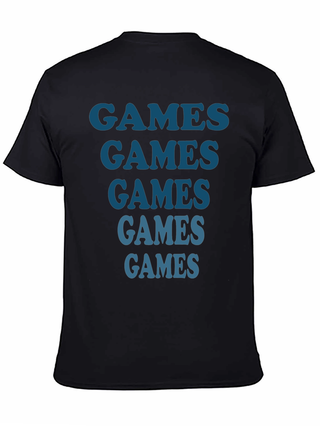 Games Tee - Repeated Text Design
