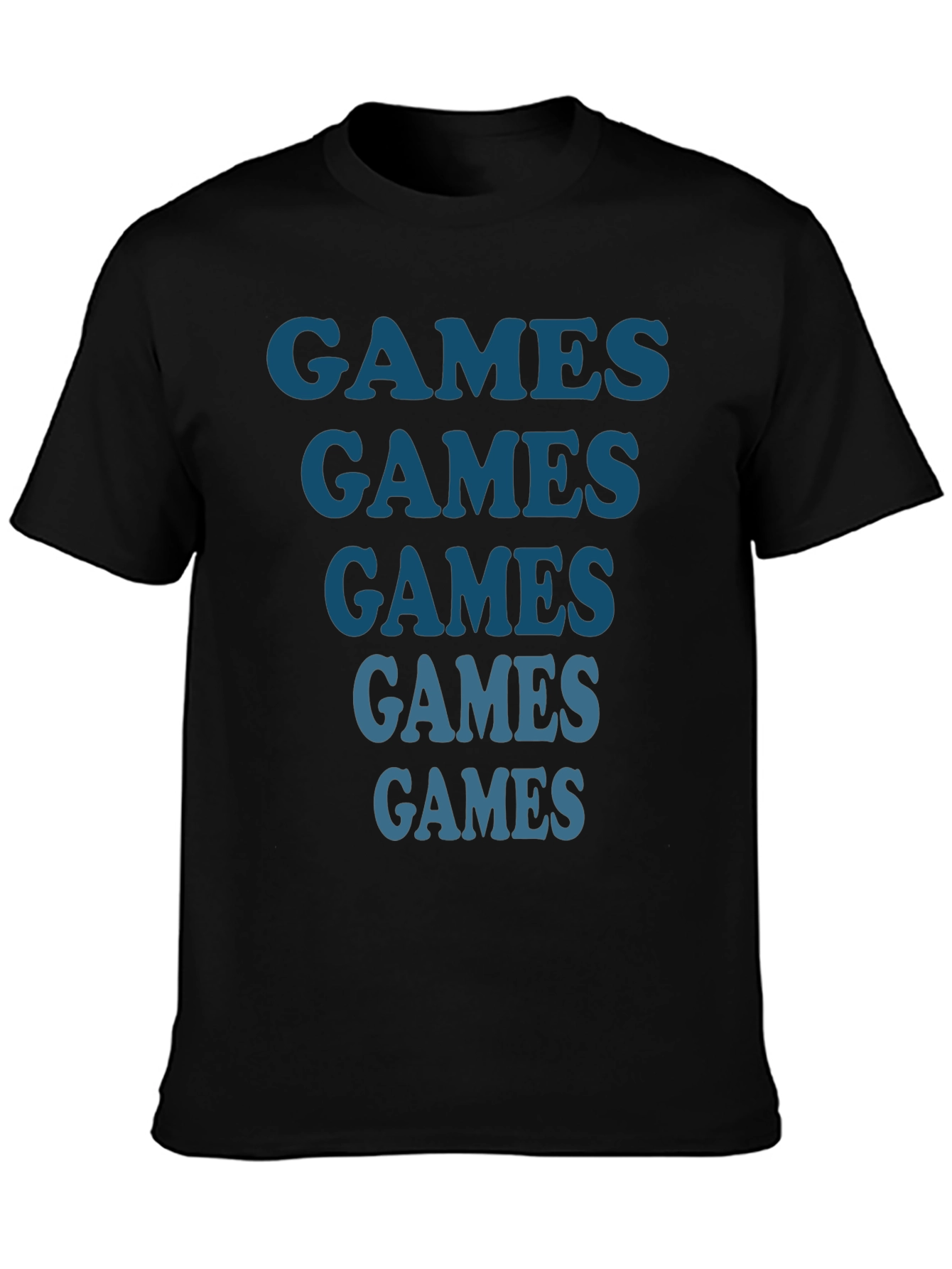 Games Tee - Repeated Text Design