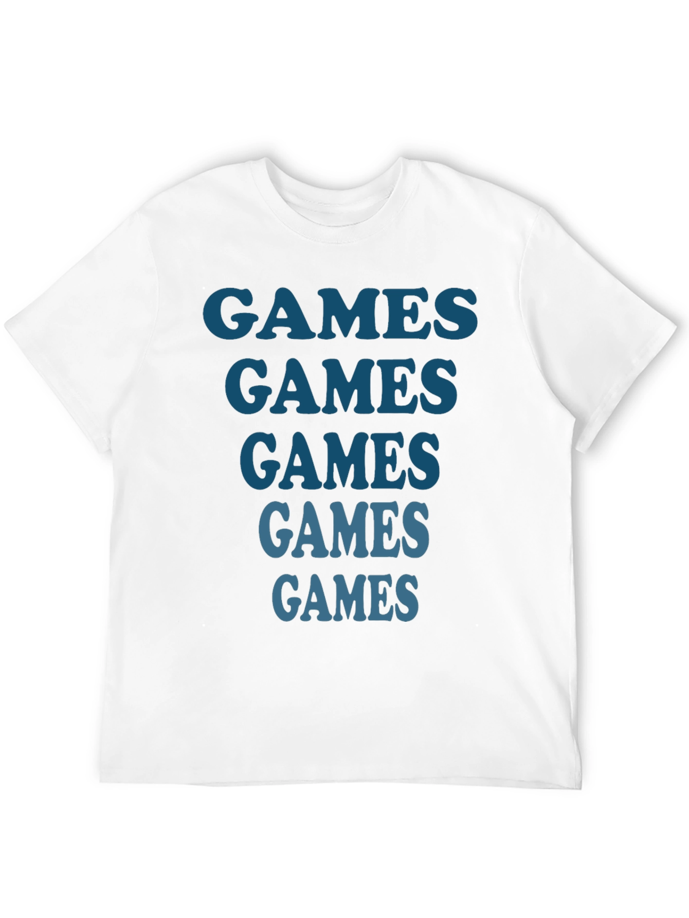Games Tee - Repeated Text Design