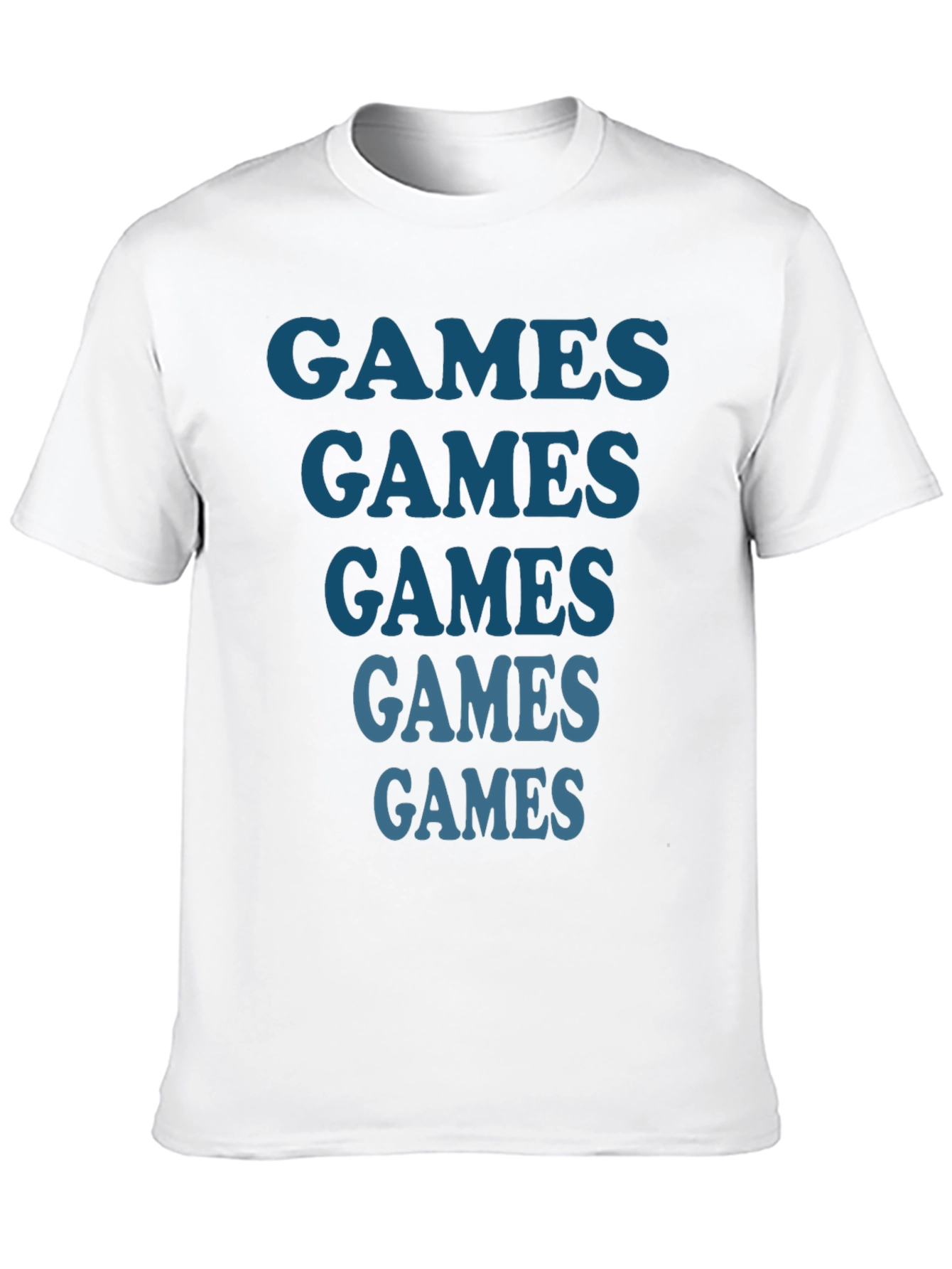 Games Tee - Repeated Text Design