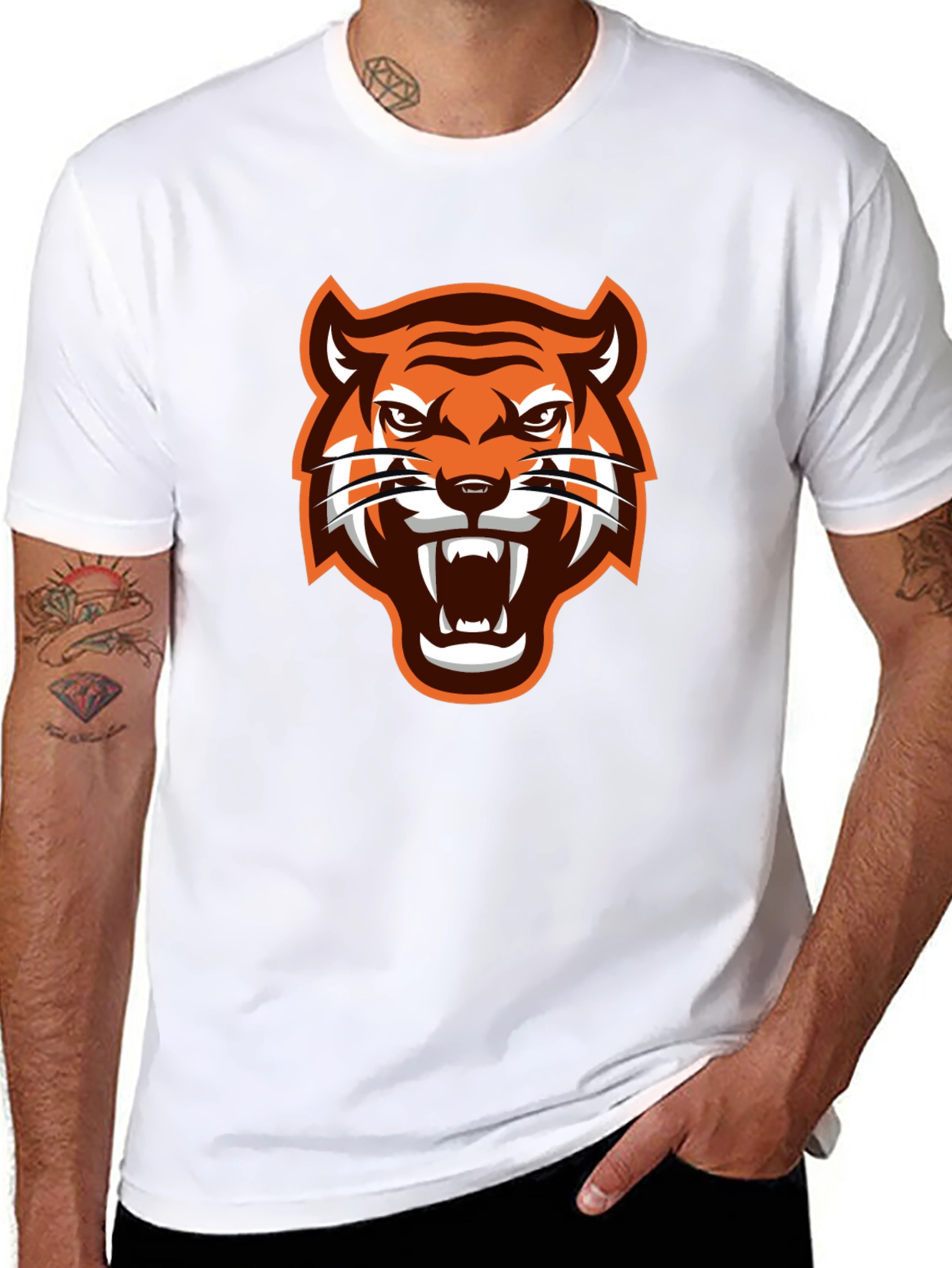 Tiger Graphic Black T-Shirt - Fierce and Stylish