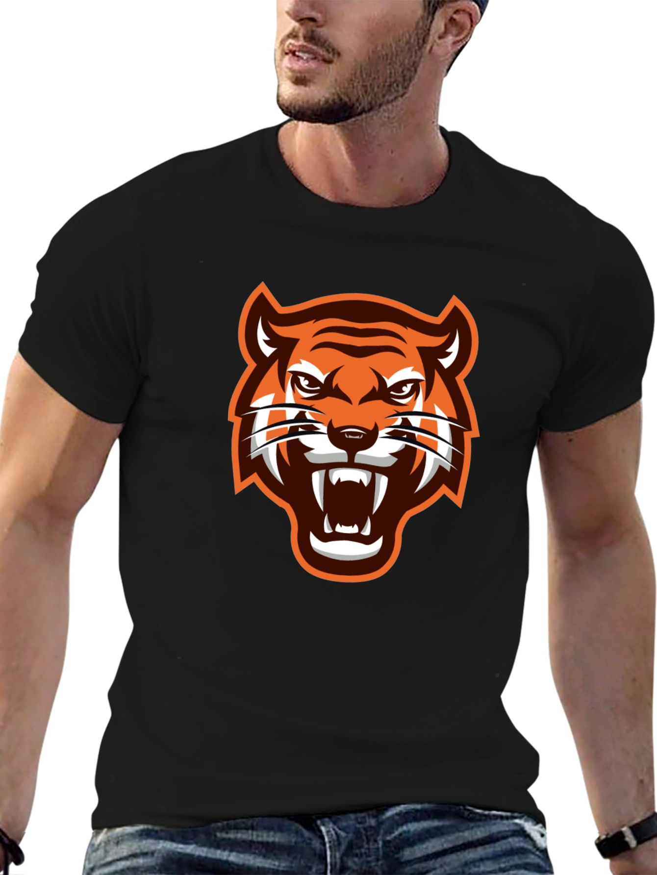 Tiger Graphic Black T-Shirt - Fierce and Stylish