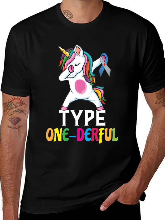 Type One-Derful Unicorn Diabetes Awareness T-Shirt