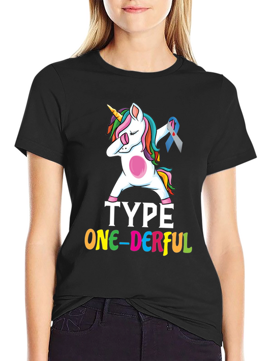 Type One-Derful Unicorn Diabetes Awareness T-Shirt