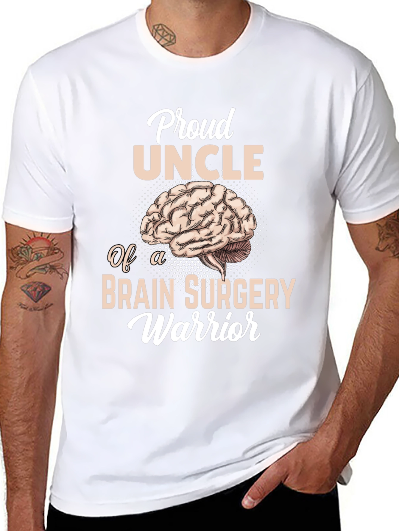 Proud Uncle Brain Surgery Warrior T-Shirt
