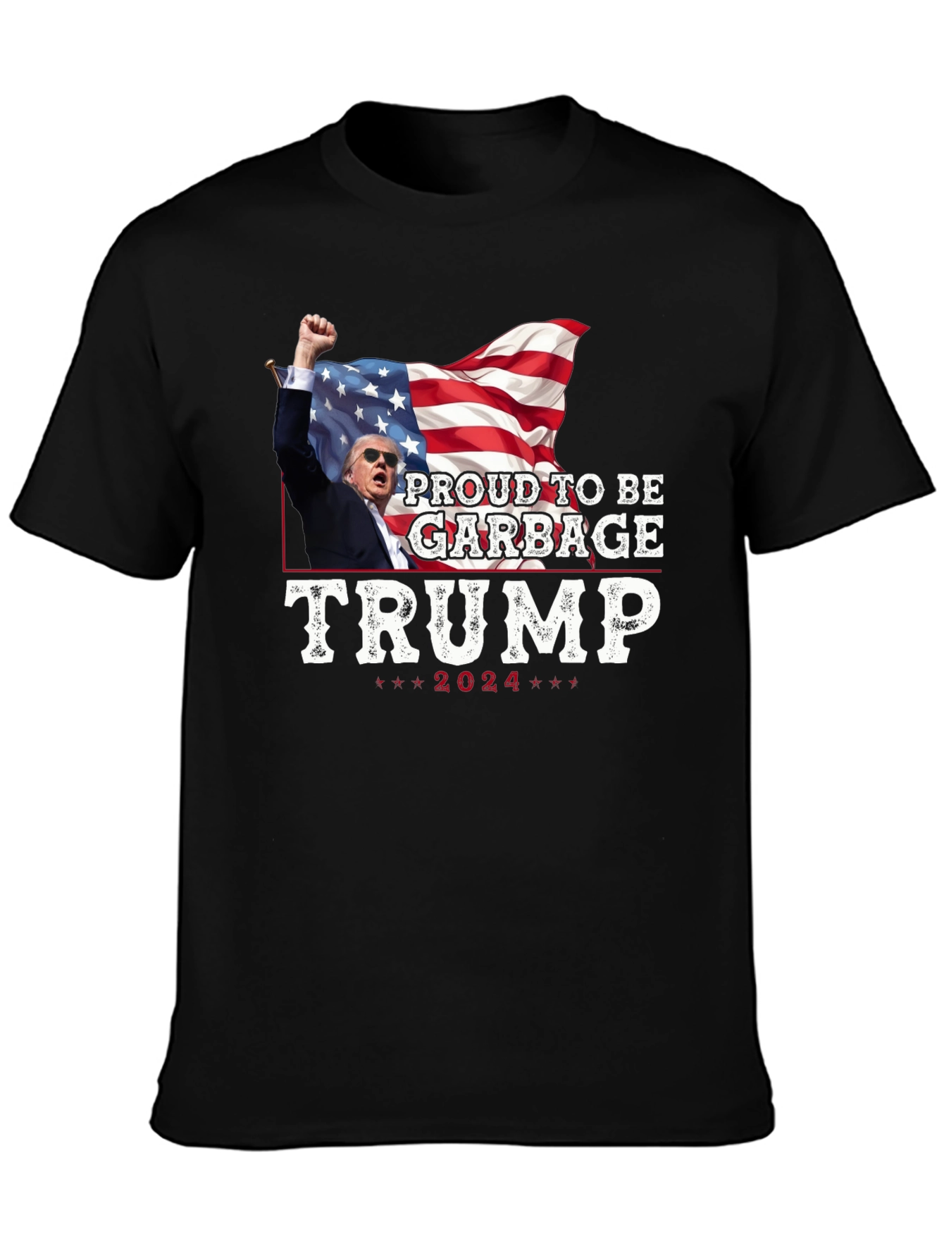 Proud To Be Garbage Trump 2024 Graphic Tee