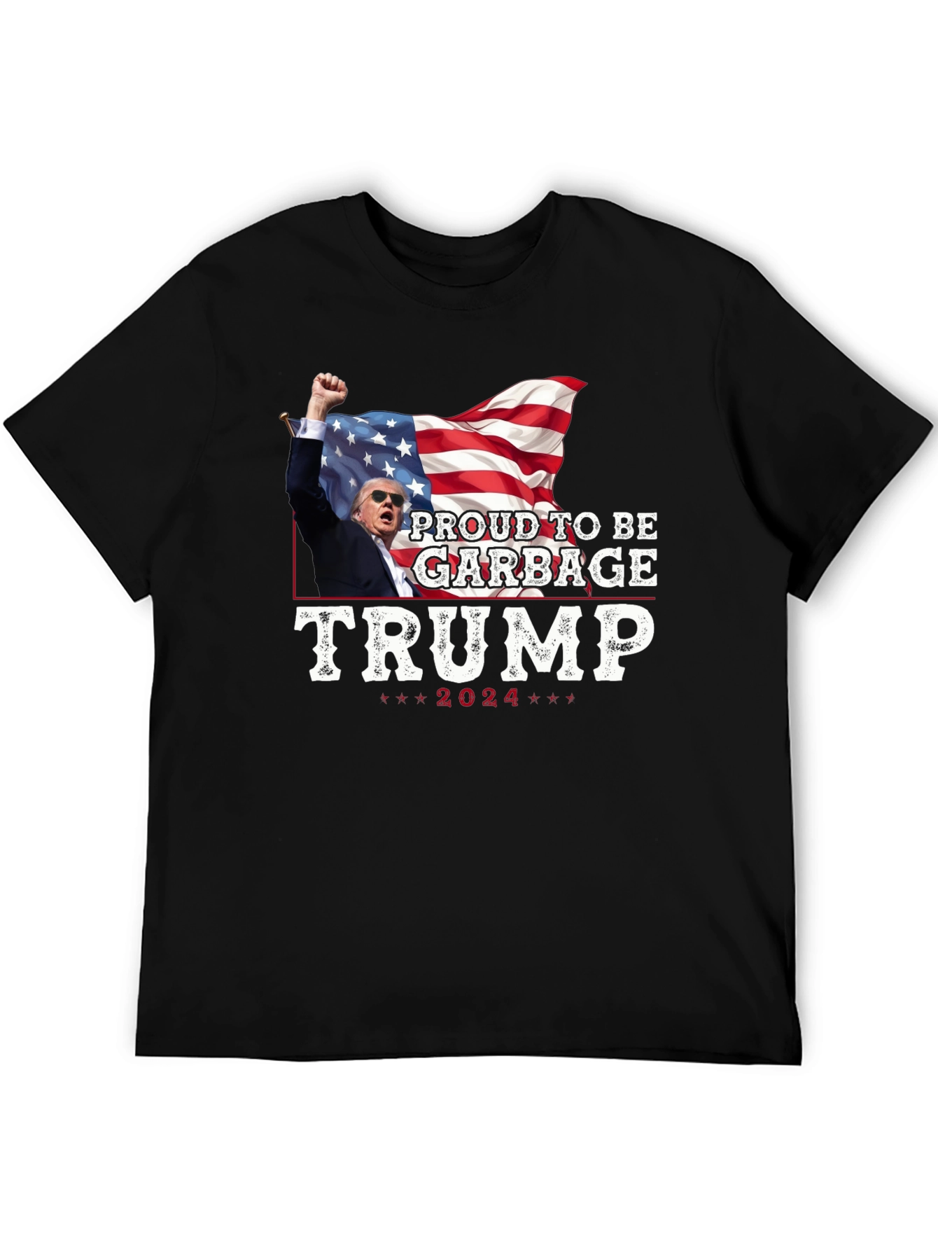 Proud To Be Garbage Trump 2024 Graphic Tee