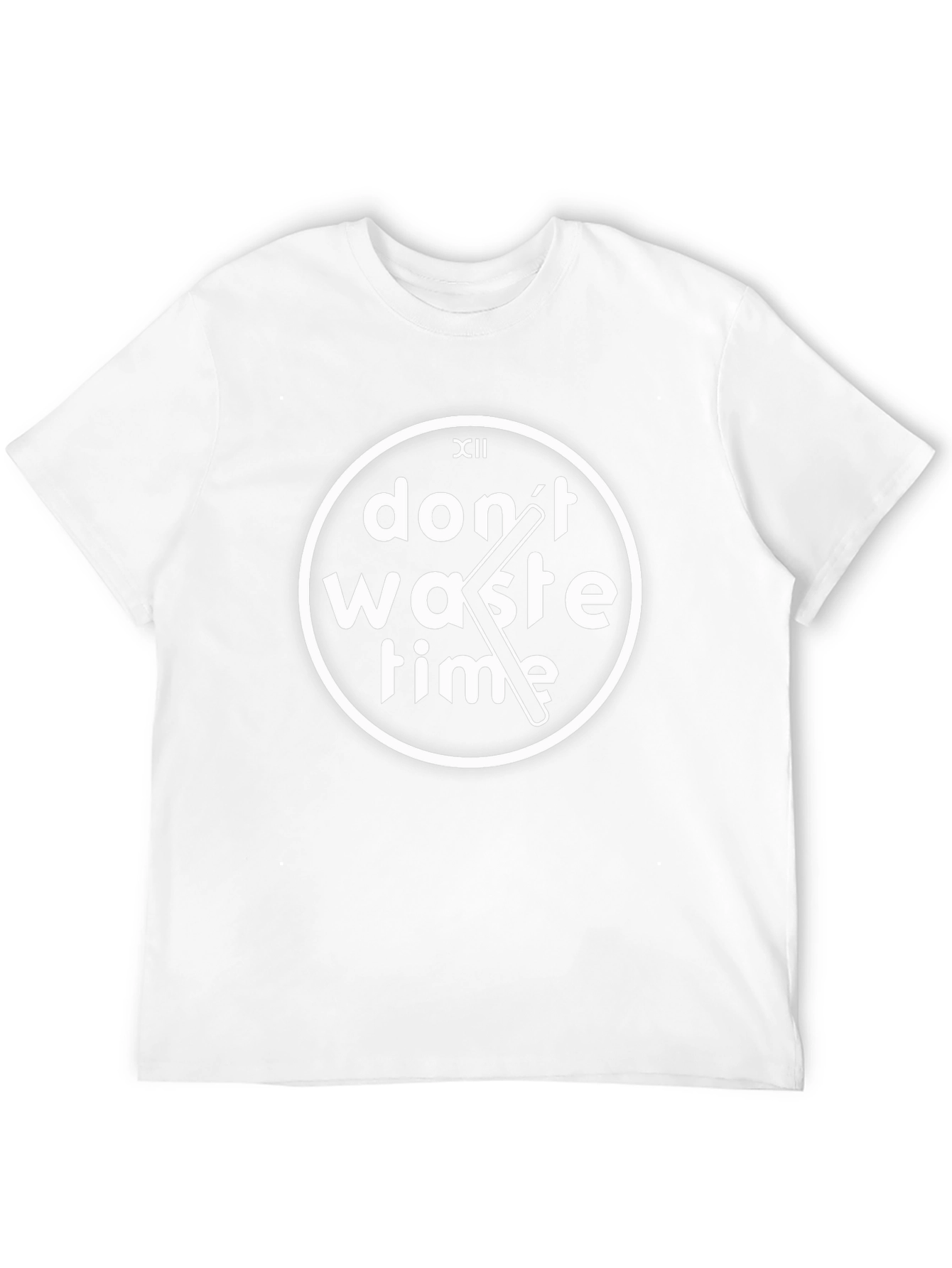Dont Waste Time Graphic Black T-Shirt