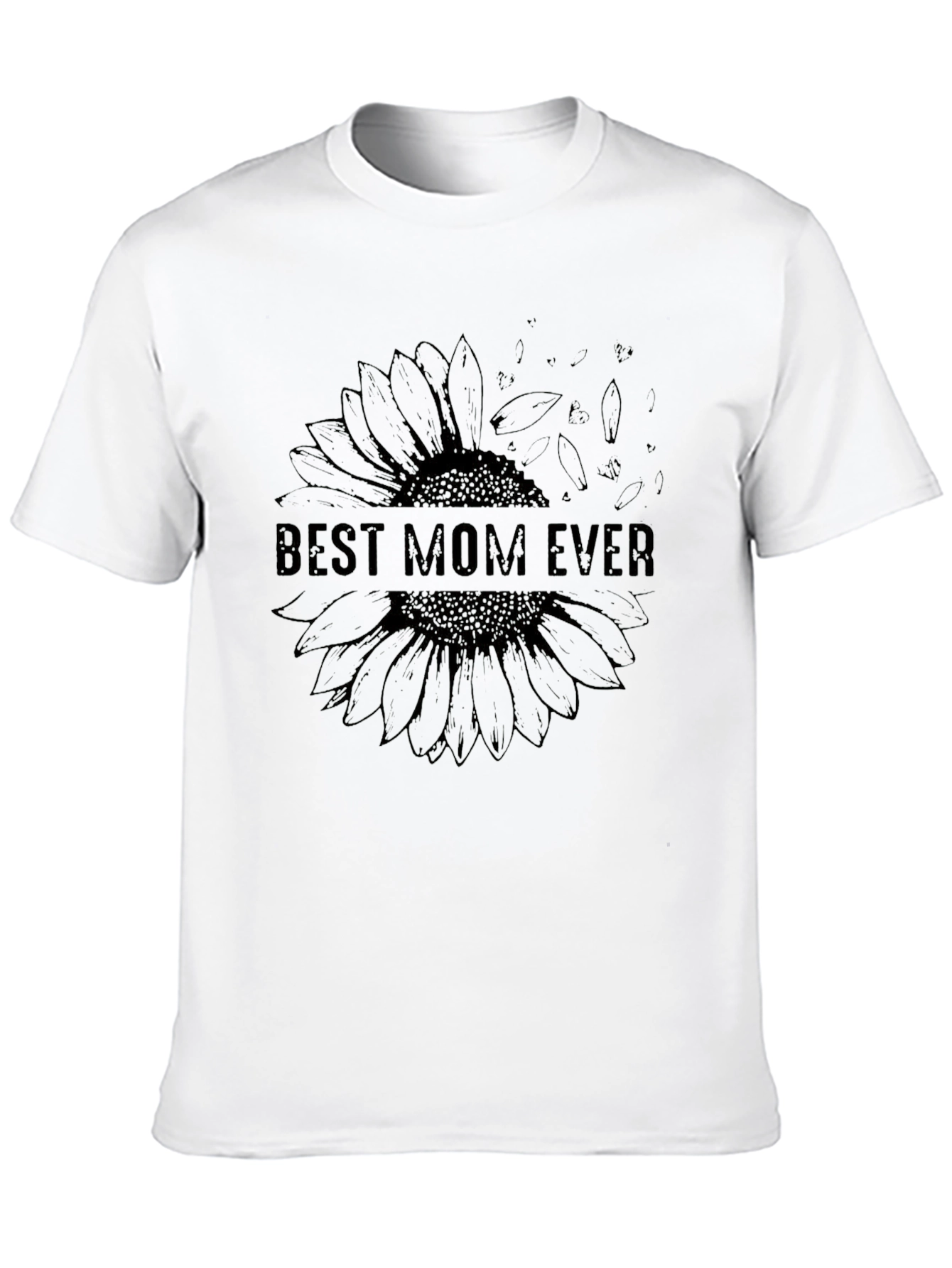 Best Mom Ever Sunflower Graphic T-Shirt