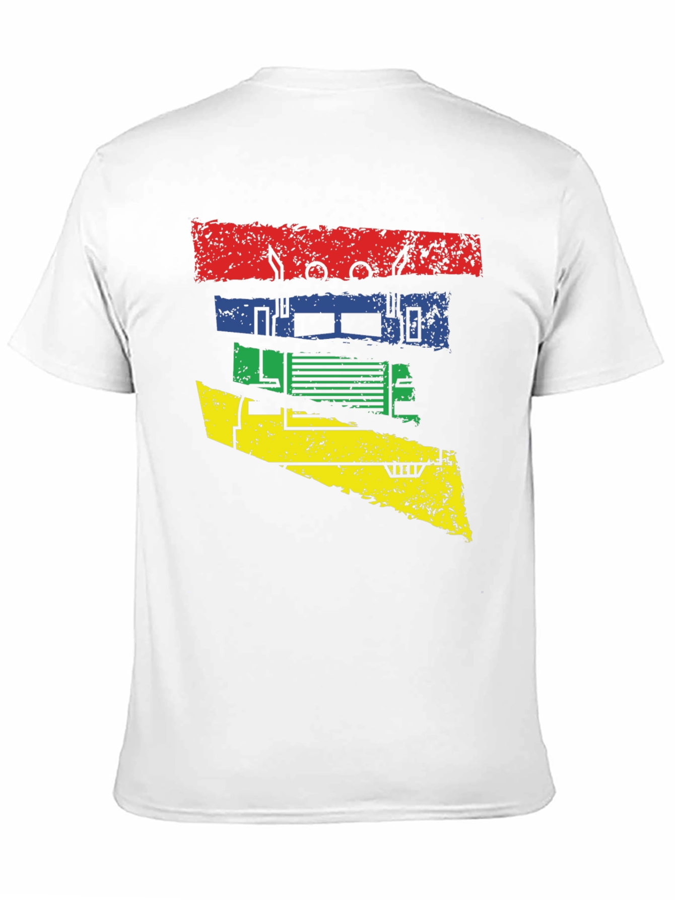 Retro Truck Graphic Tee - Black Cotton Blend Shirt