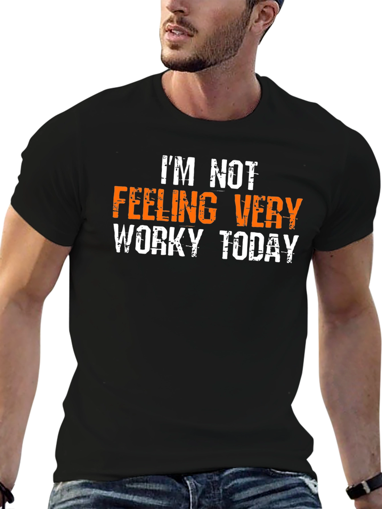 Funny Not Worky Today Graphic Tee - Black