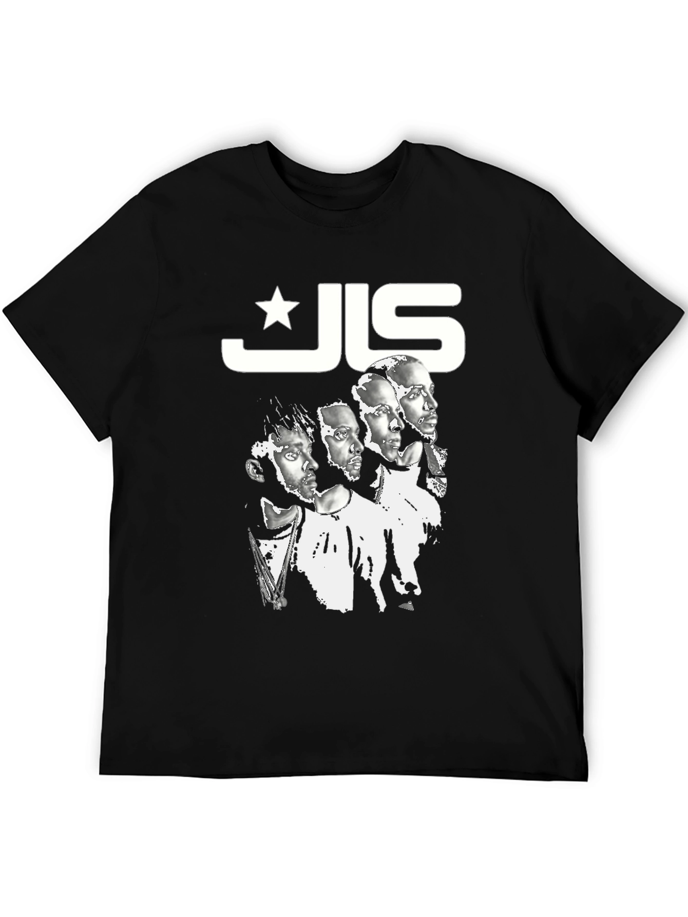 JLS Band T-Shirt Black Graphic Print