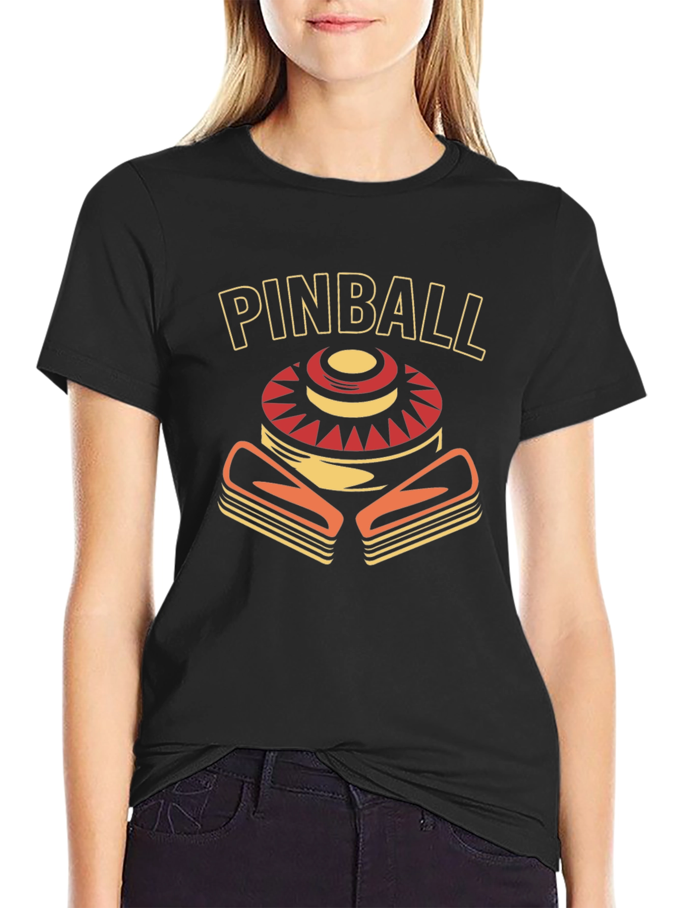 Retro Pinball Machine Graphic T-Shirt