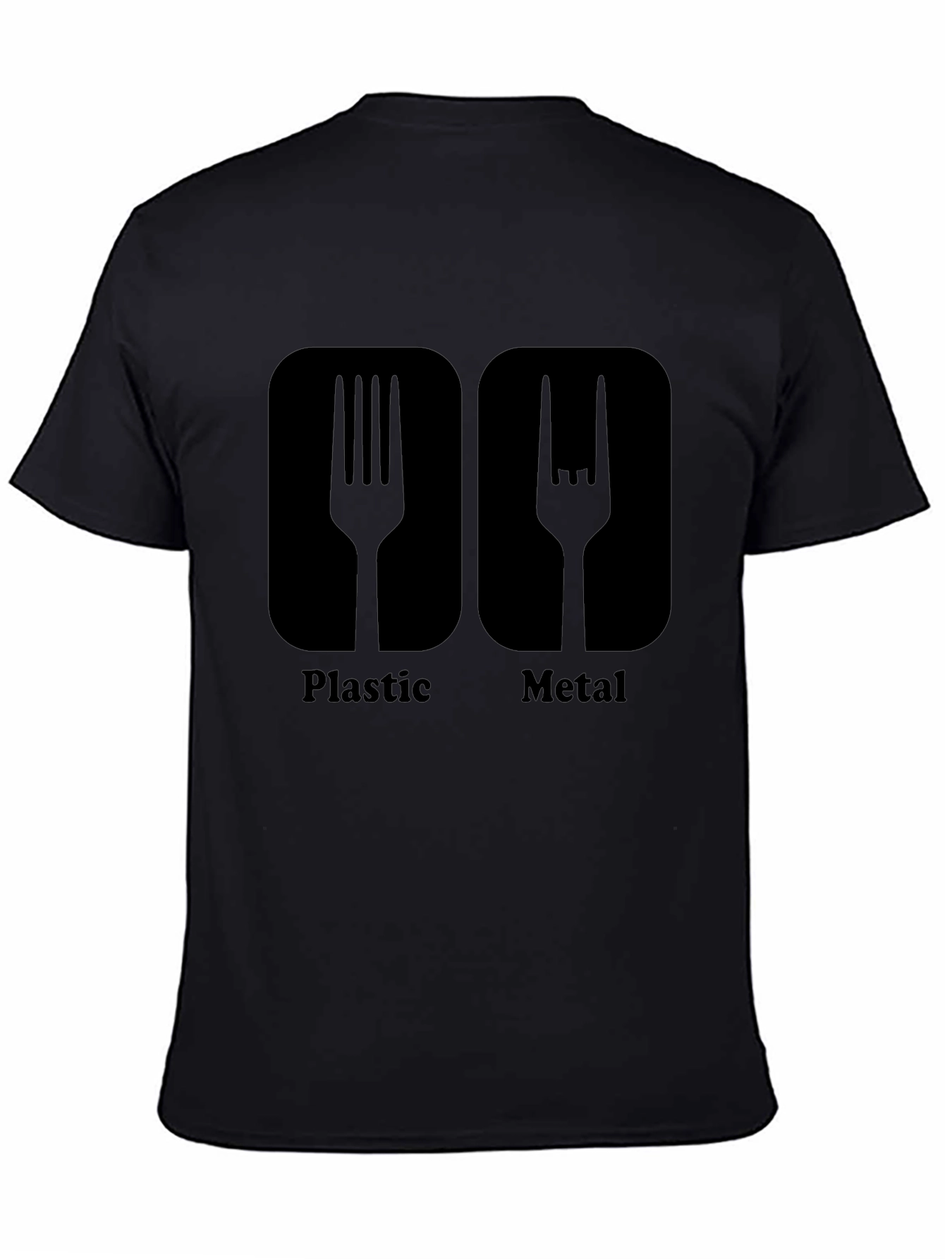 Plastic Metal Fork Graphic Tee - Black