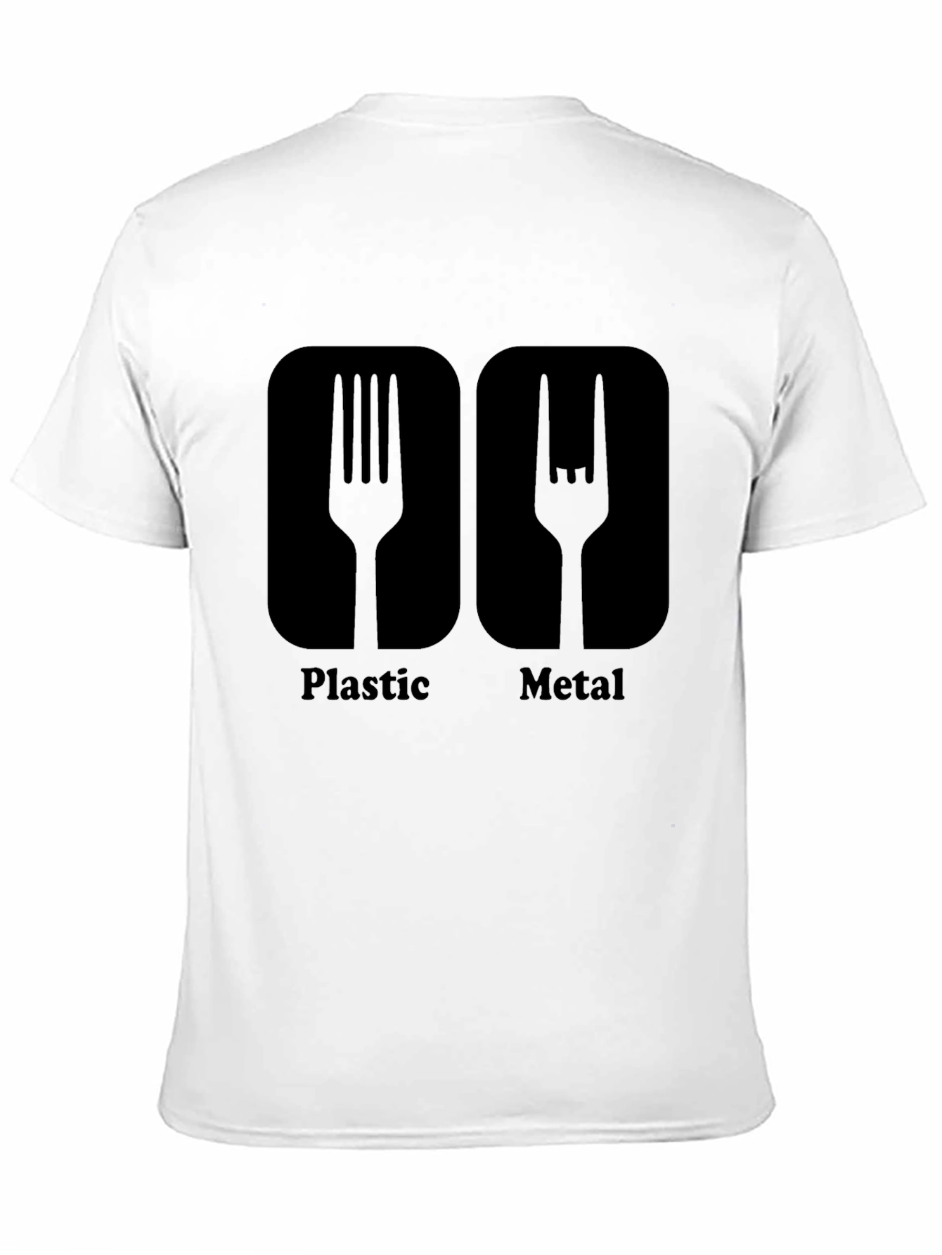 Plastic Metal Fork Graphic Tee - Black