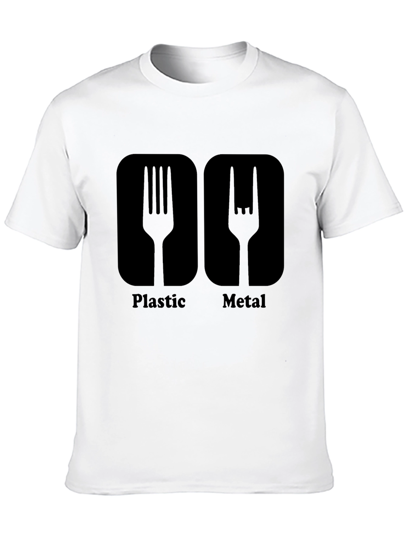 Plastic Metal Fork Graphic Tee - Black