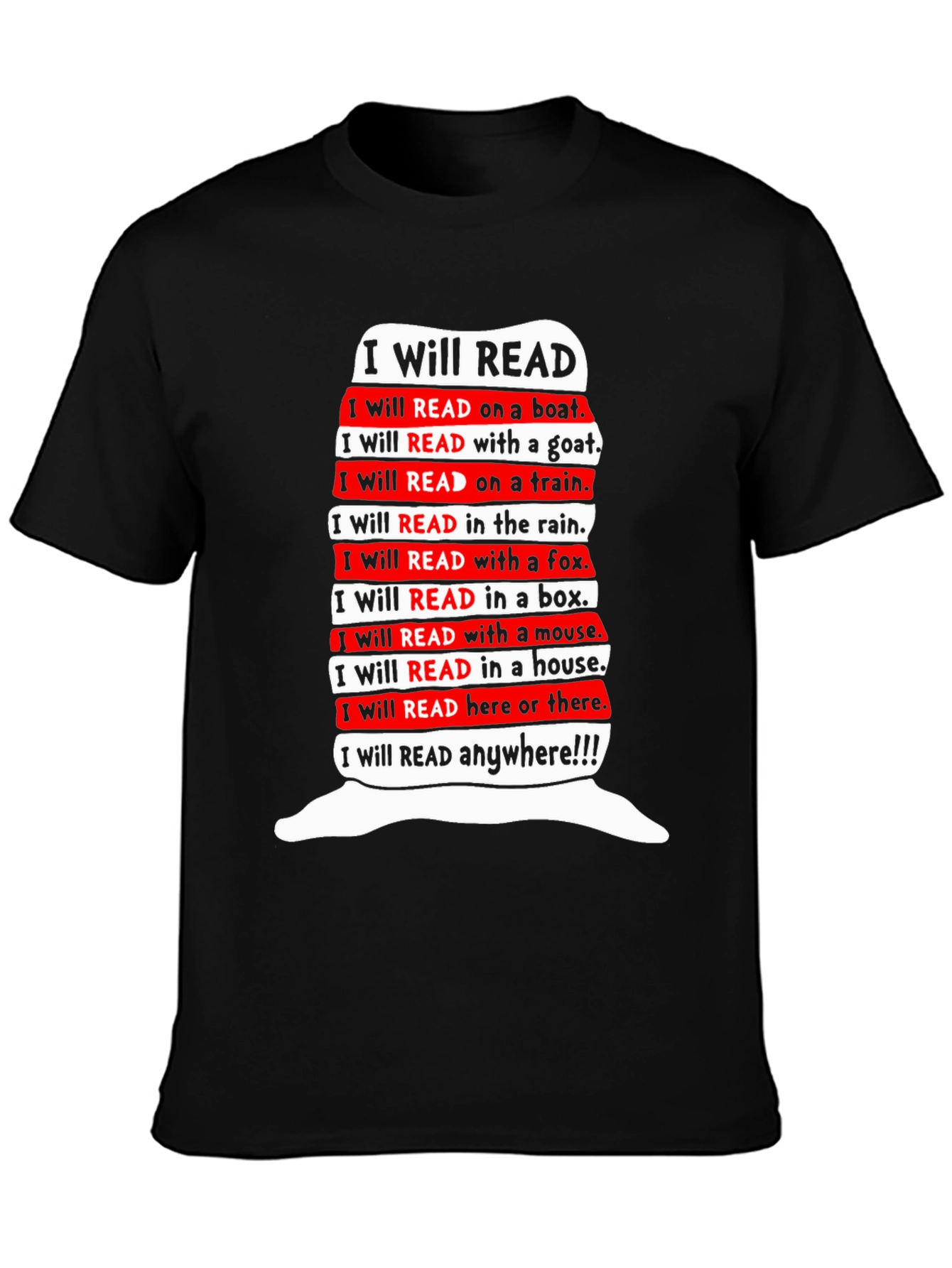 I Will Read T-Shirt - Dr. Seuss Inspired