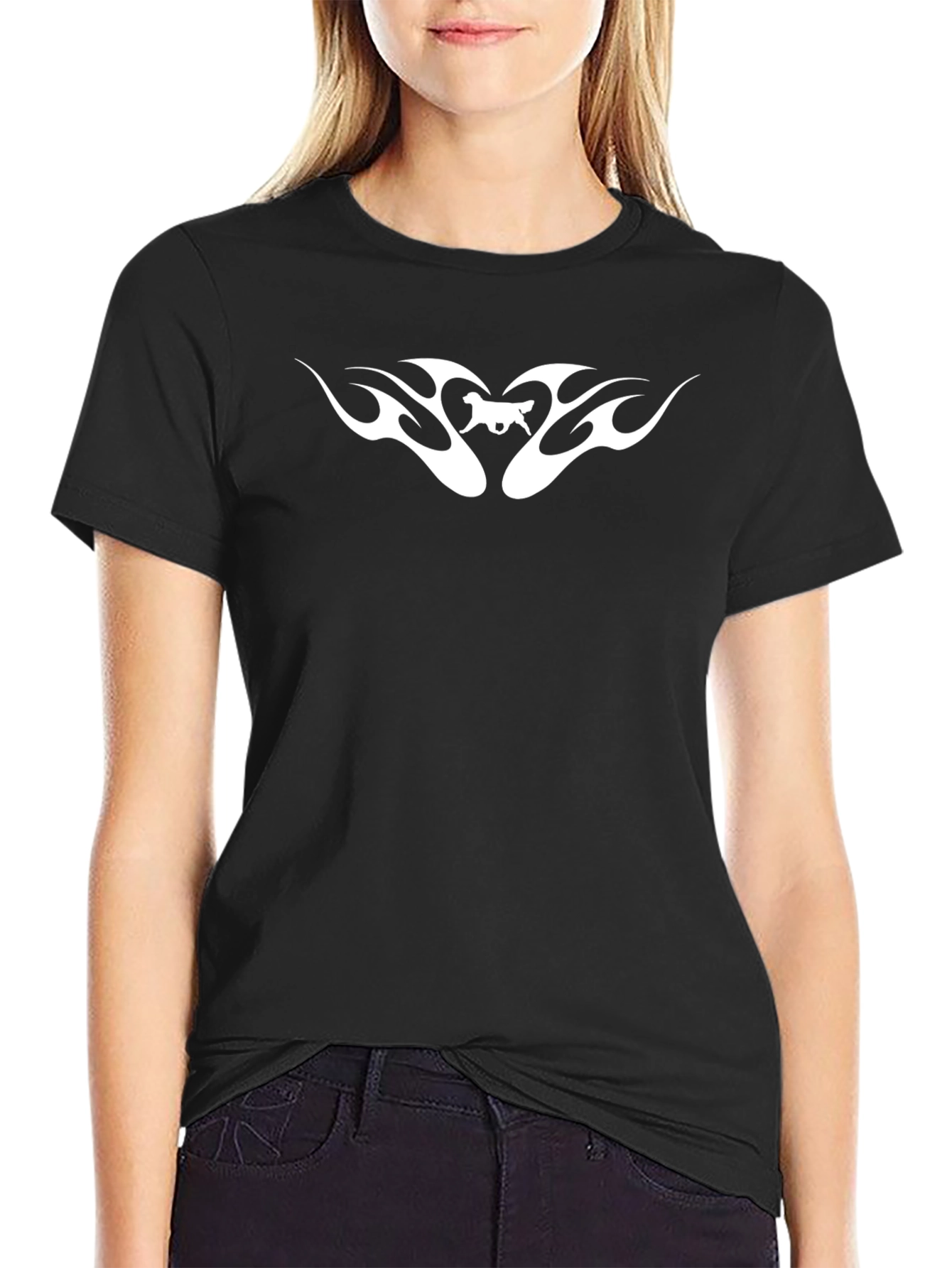 Cool Graphic Tee - Dog Lovers Flame Design