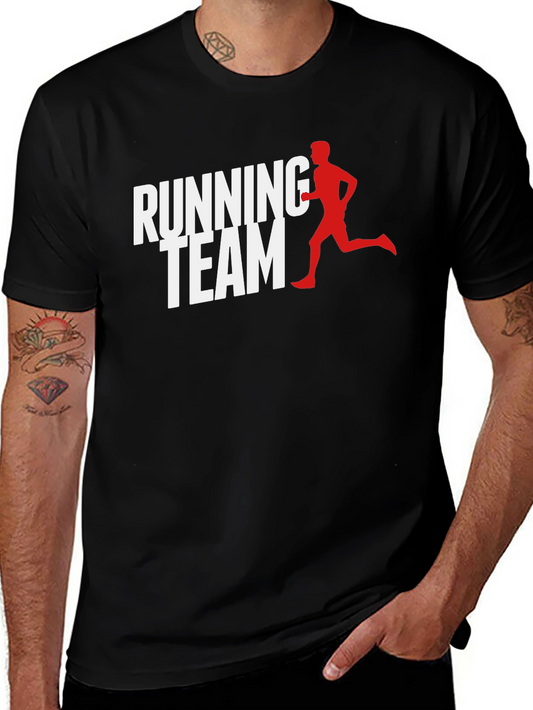 Running Team Graphic Tee - Black Casual Shirt