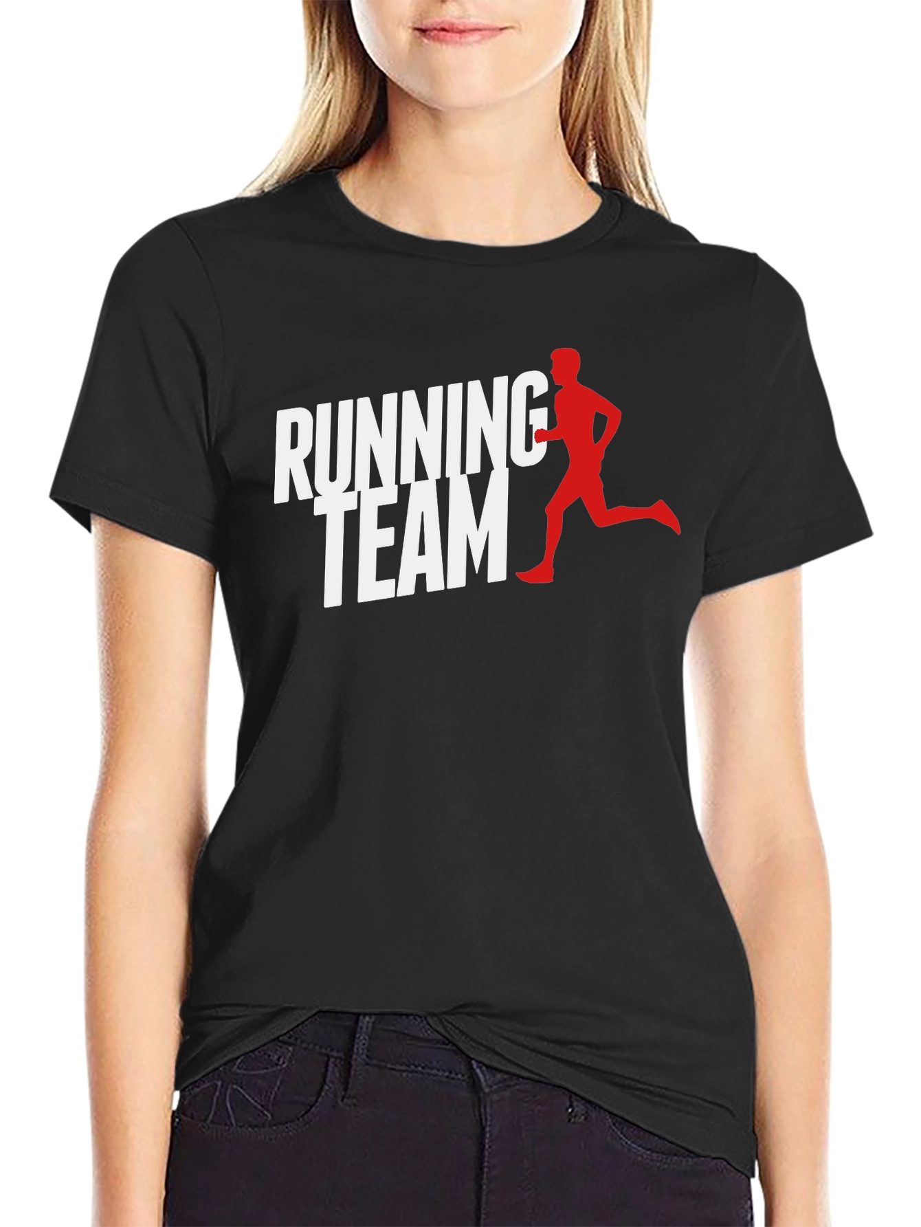 Running Team Graphic Tee - Black Casual Shirt