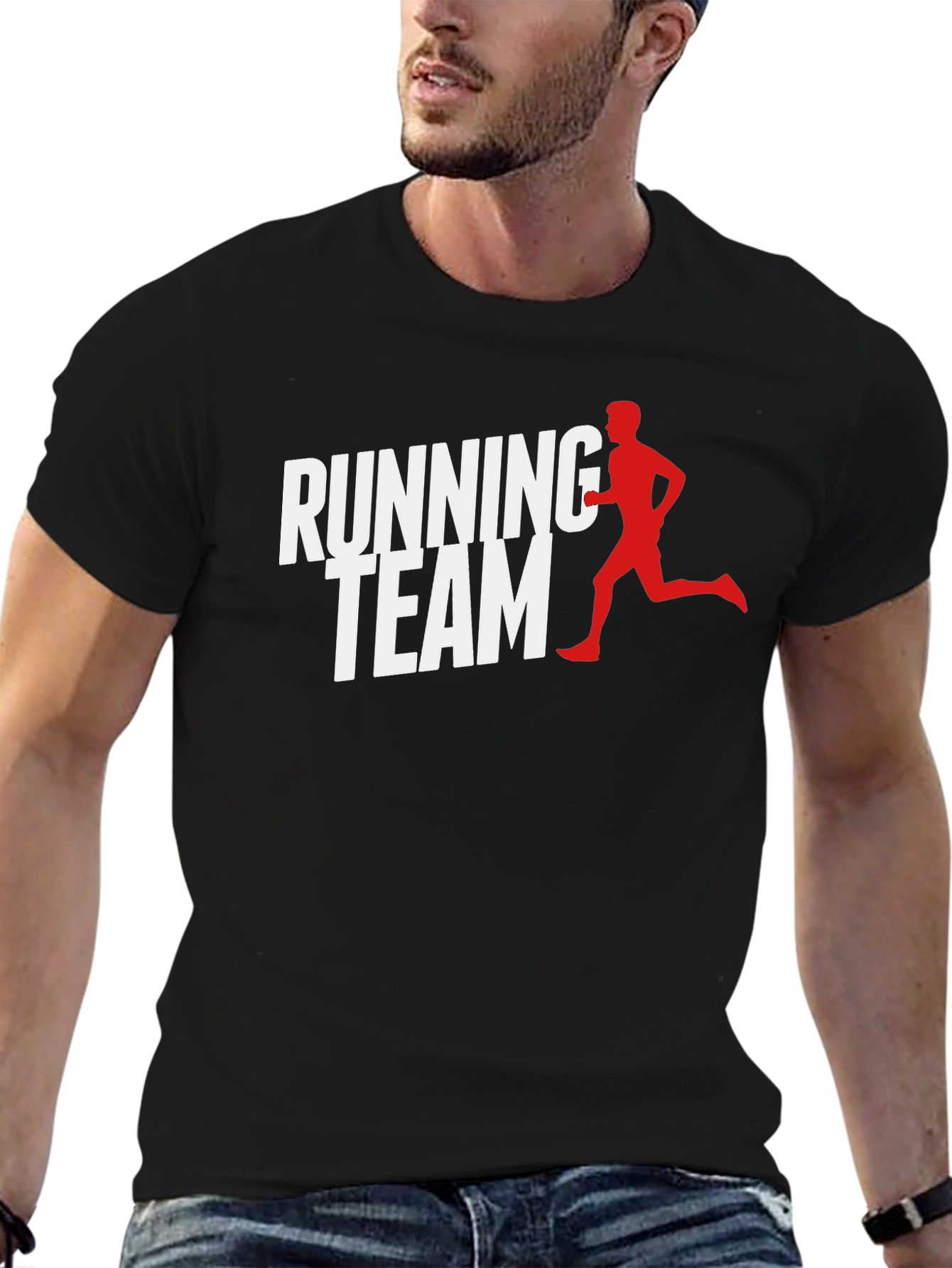 Running Team Graphic Tee - Black Casual Shirt