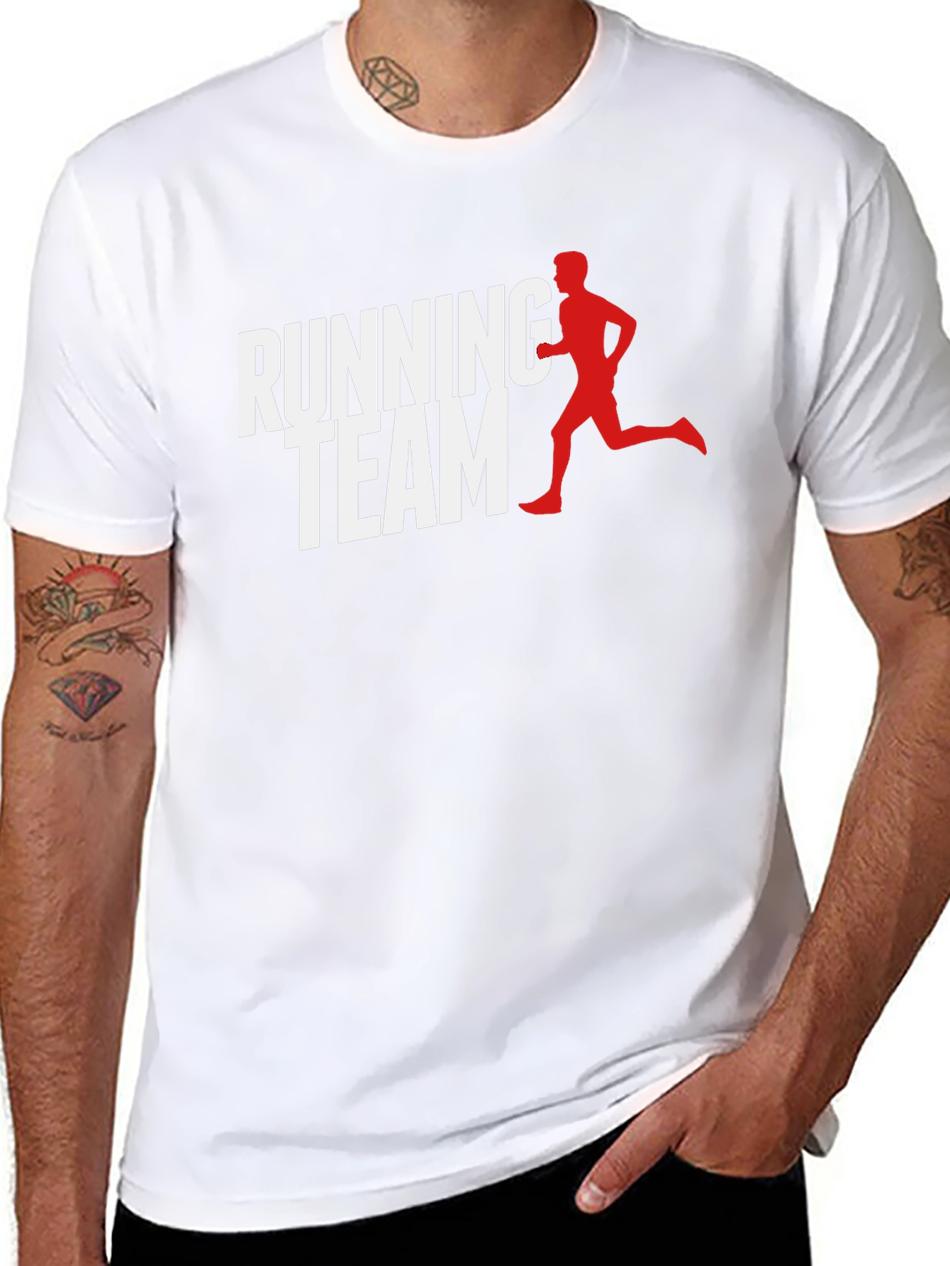 Running Team Graphic Tee - Black Casual Shirt