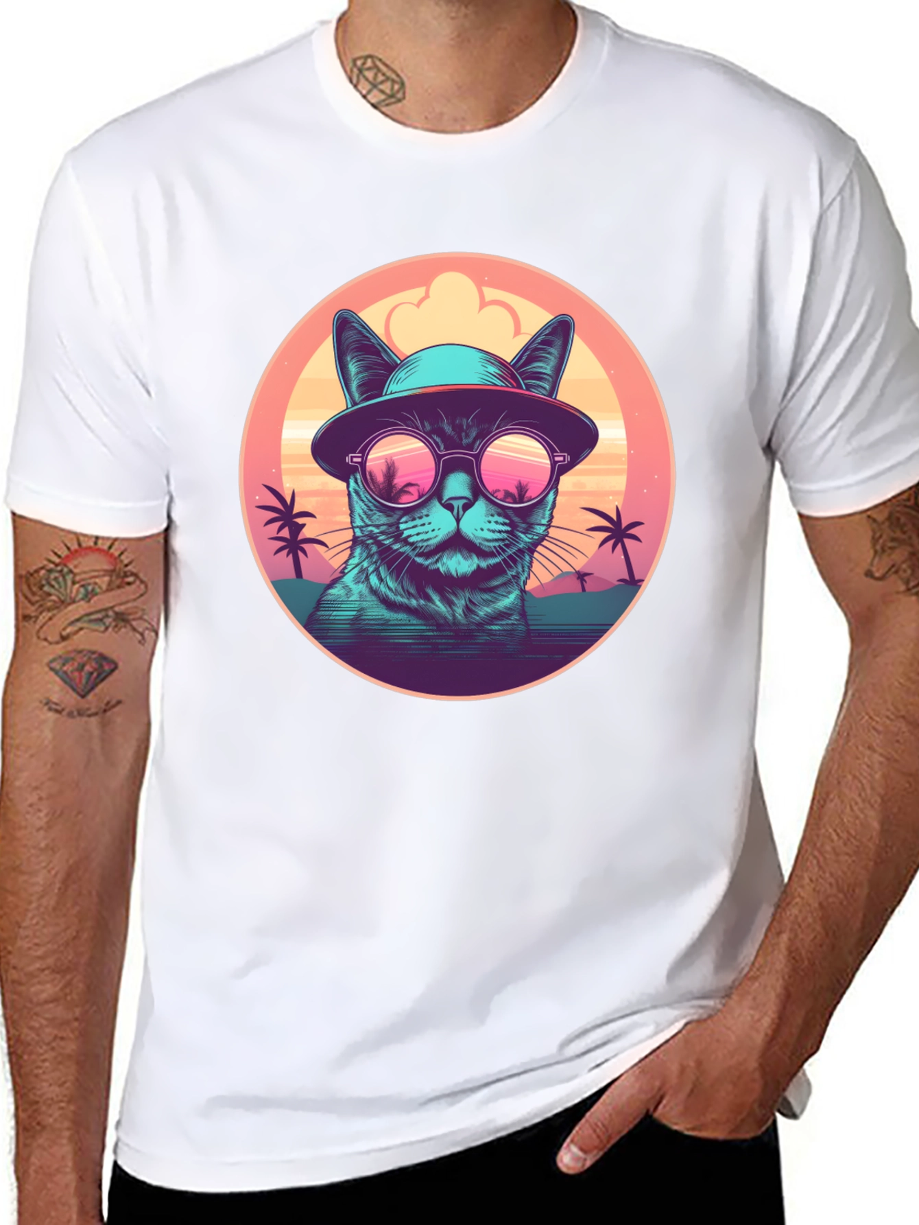 Cool Cat in Shades Graphic Tee
