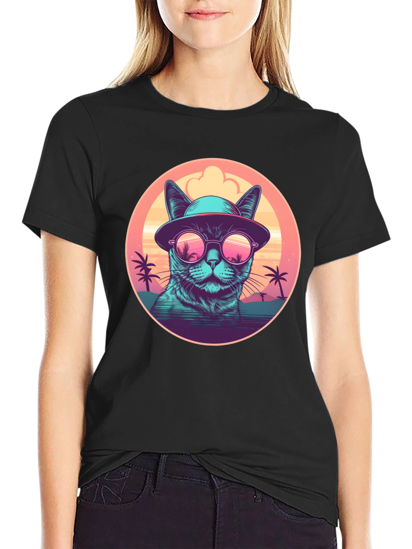 Cool Cat in Shades Graphic Tee