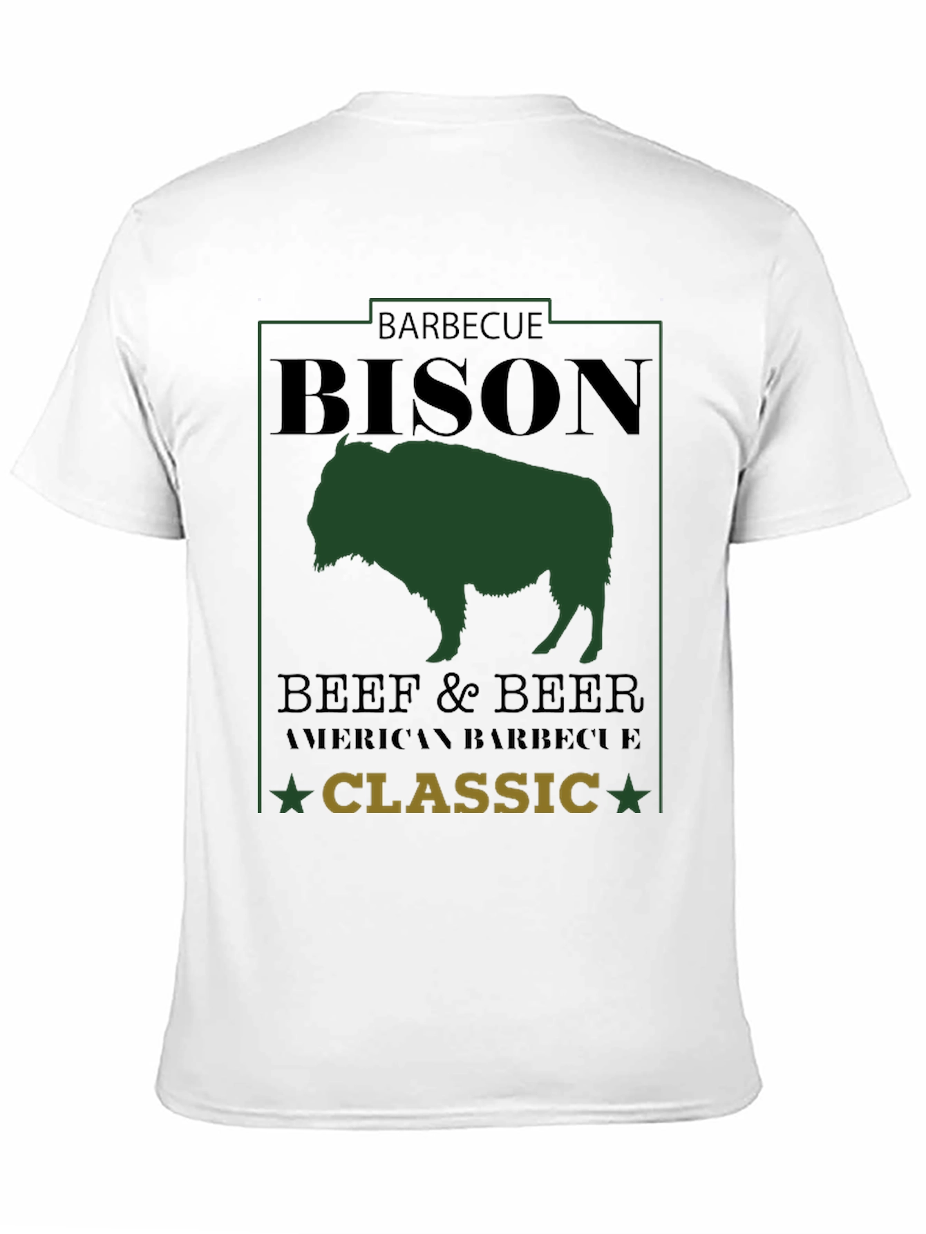 Bison Barbecue T-Shirt - Classic Beef & Beer Tee