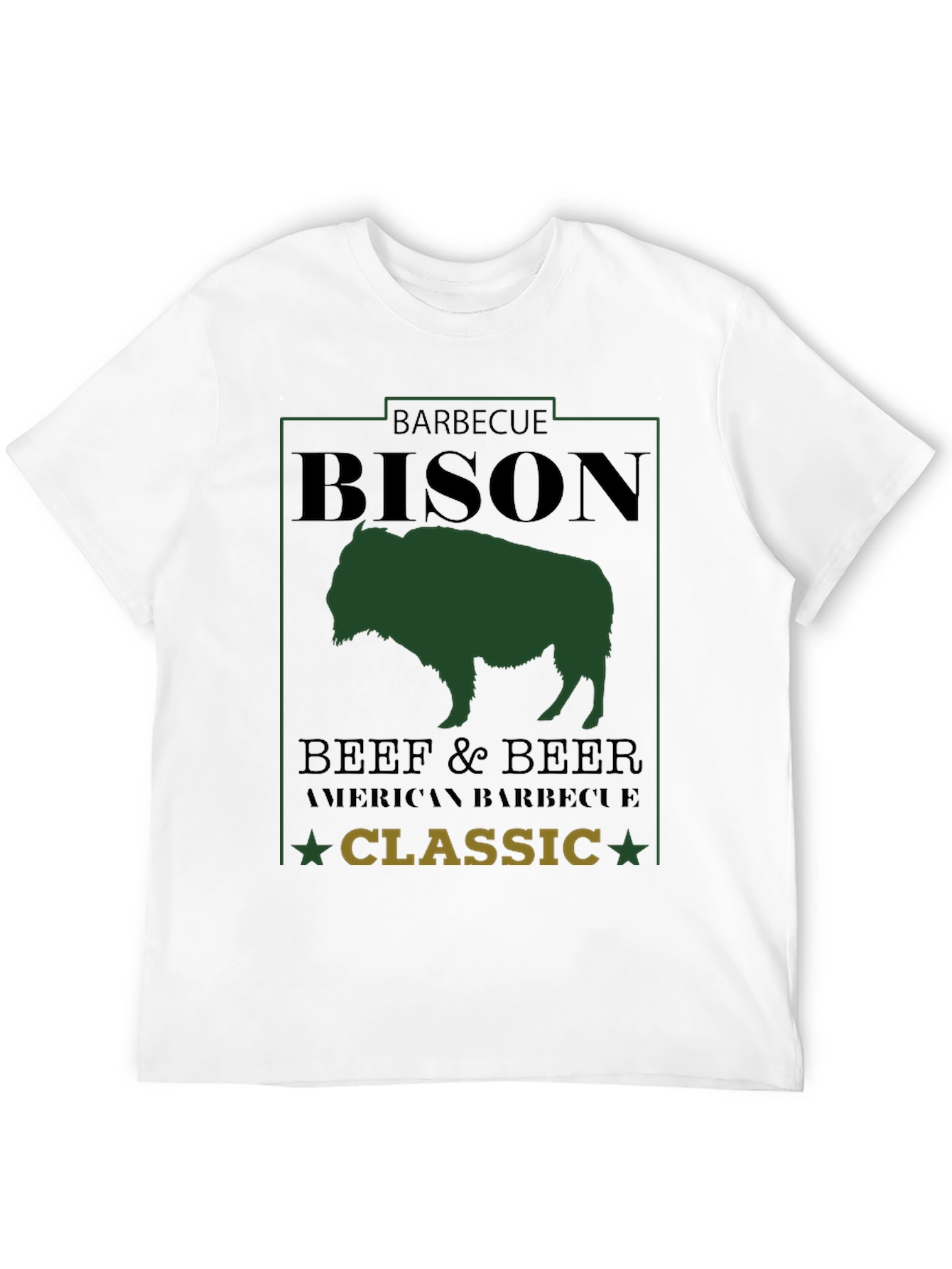Bison Barbecue T-Shirt - Classic Beef & Beer Tee