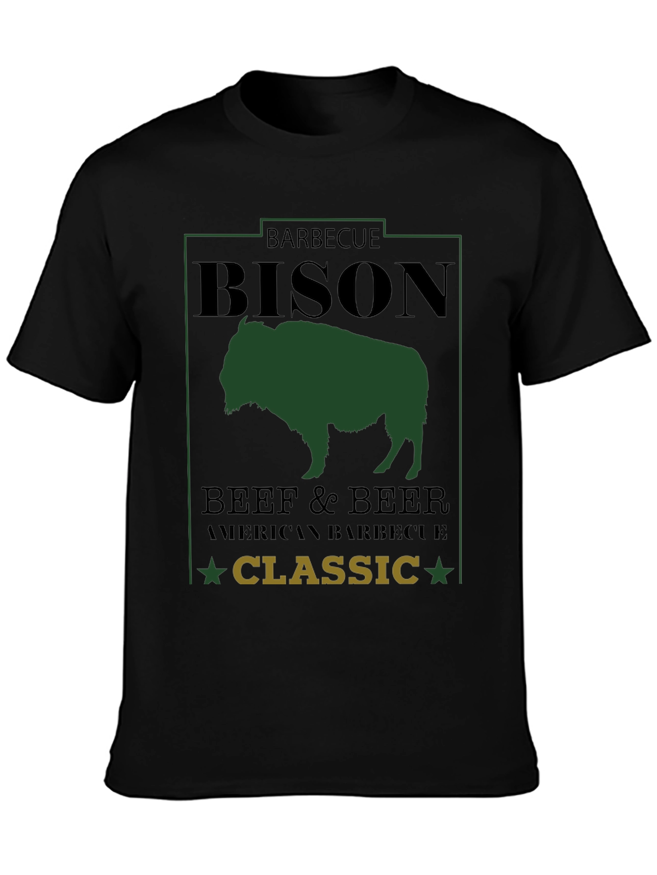 Bison Barbecue T-Shirt - Classic Beef & Beer Tee