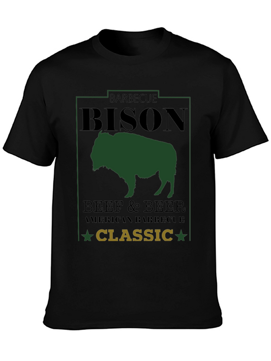 Bison Barbecue T-Shirt - Classic Beef & Beer Tee