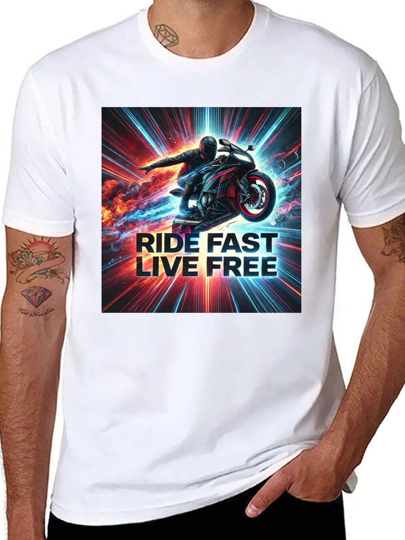 Ride Fast Live Free Graphic Tee