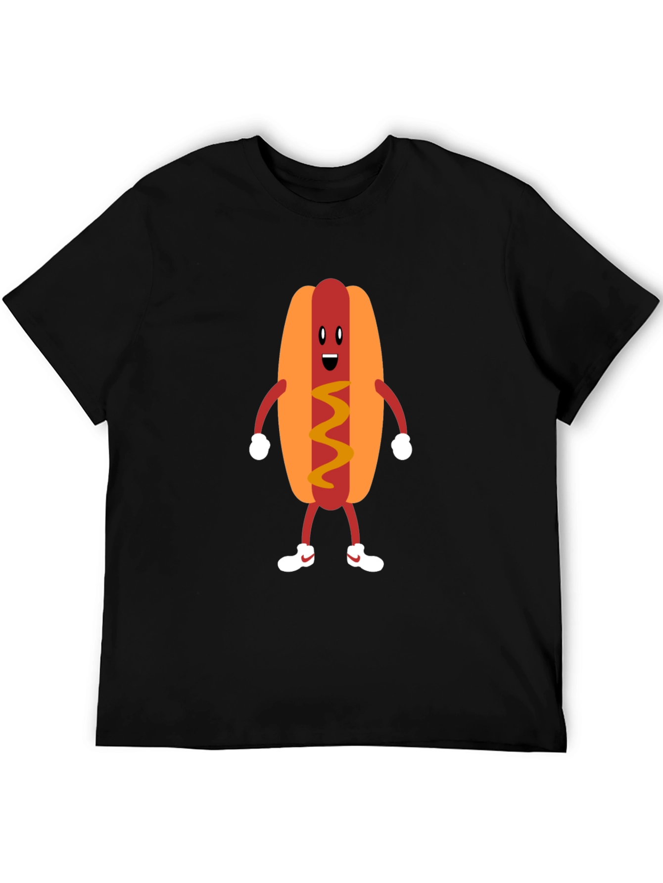 Funny Hot Dog Graphic Tee - Unisex Black T-Shirt