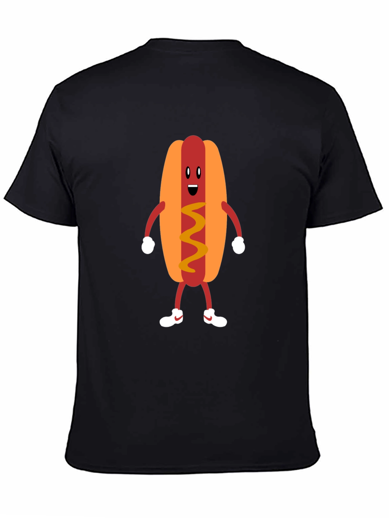 Funny Hot Dog Graphic Tee - Unisex Black T-Shirt