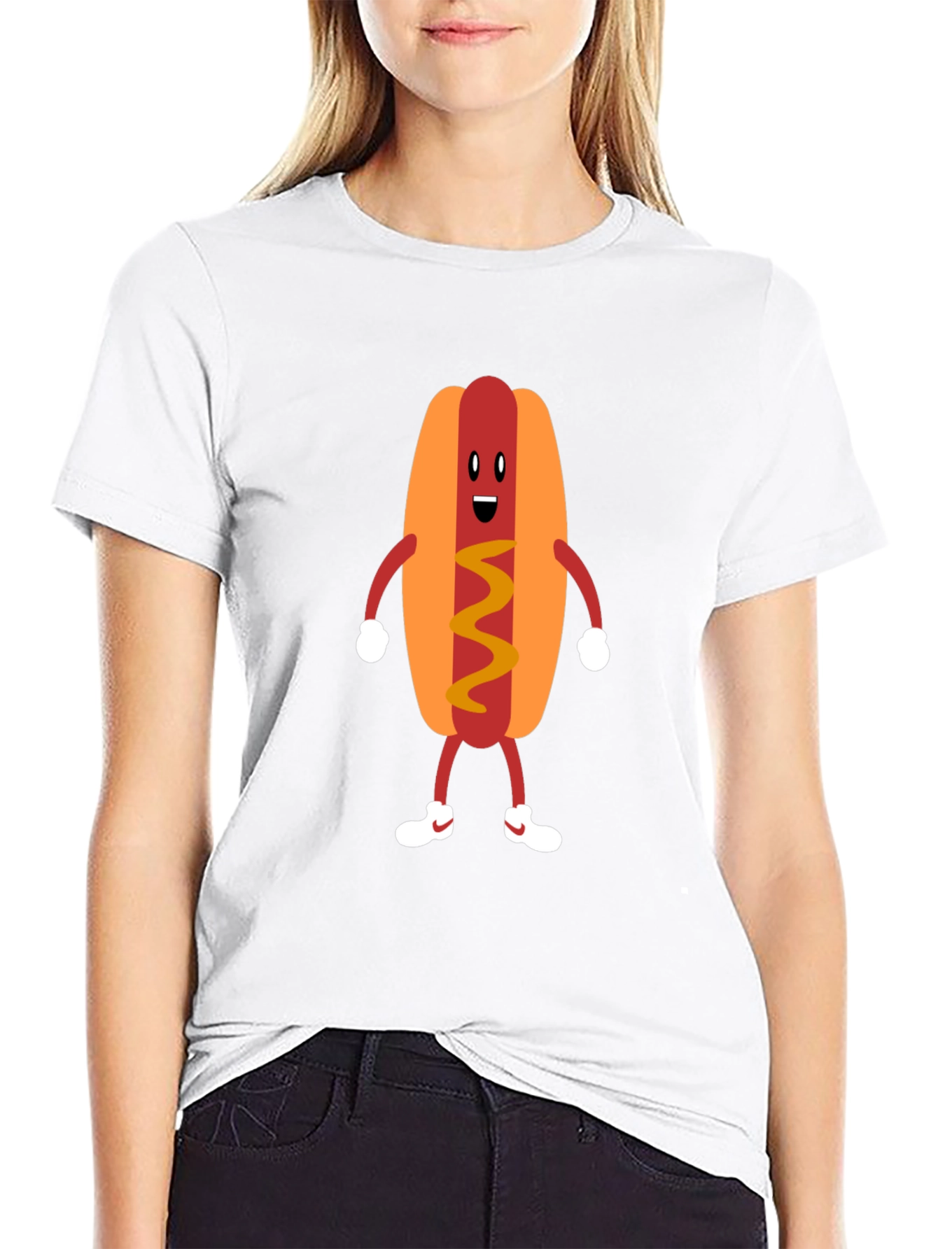 Funny Hot Dog Graphic Tee - Unisex Black T-Shirt
