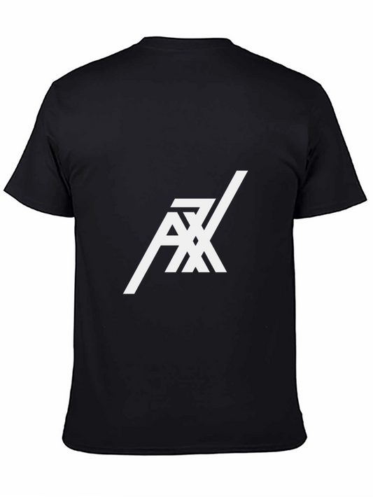 AX Stylish Graphic Tee - Black Cotton Blend