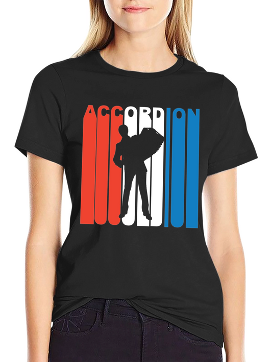 Accordion Player Graphic Tee - Music Lovers T-Shirt