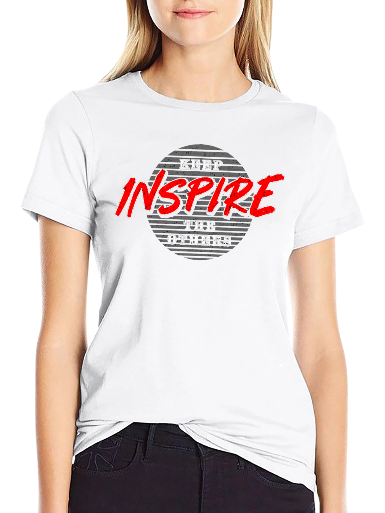 Keep Inspire Others Black Graphic Tee