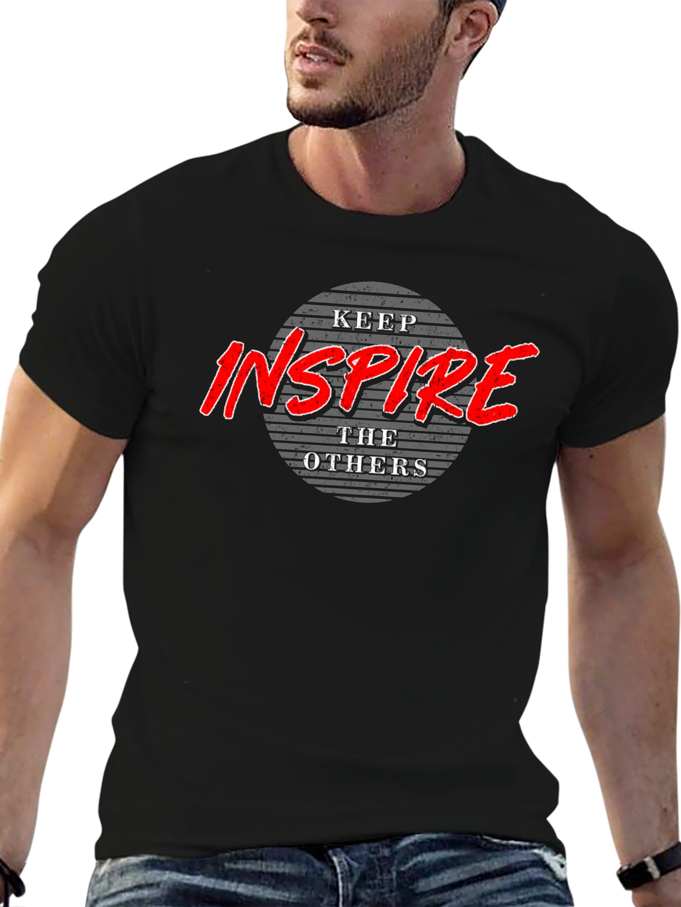 Keep Inspire Others Black Graphic Tee