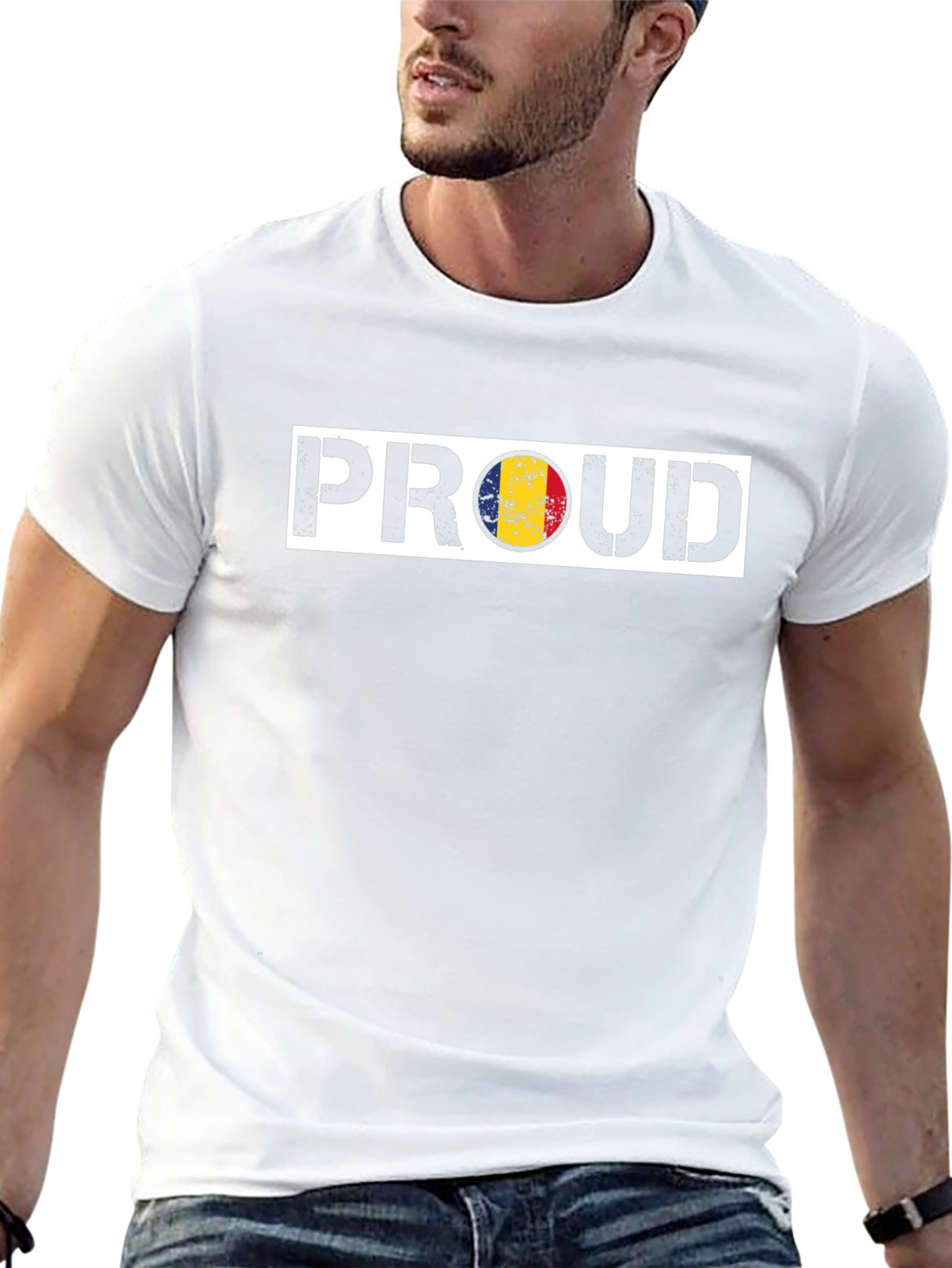 Proud Romania Flag Graphic T-Shirt